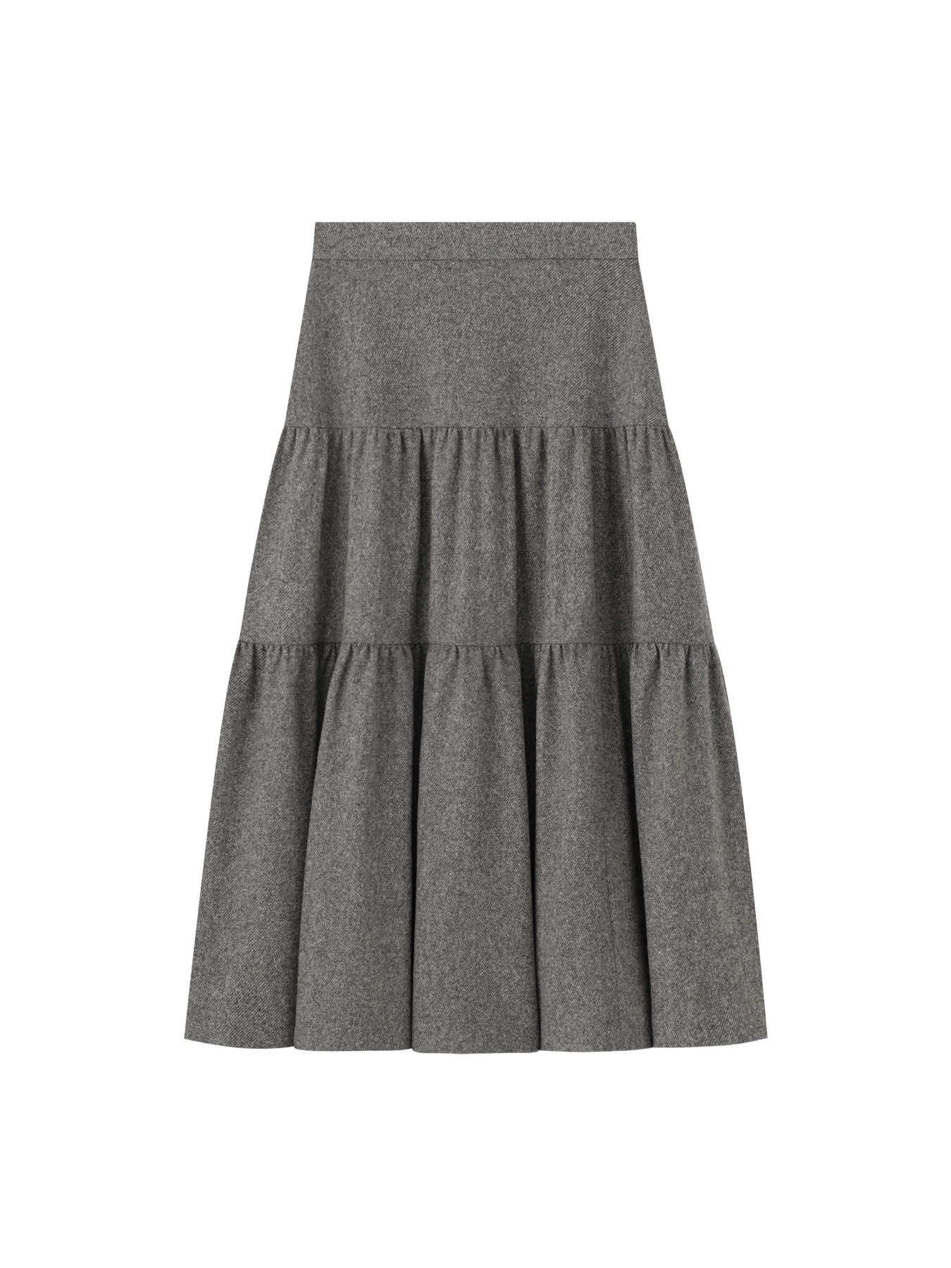 【Anicée】イギリス製ツイード 2素材切替スカート