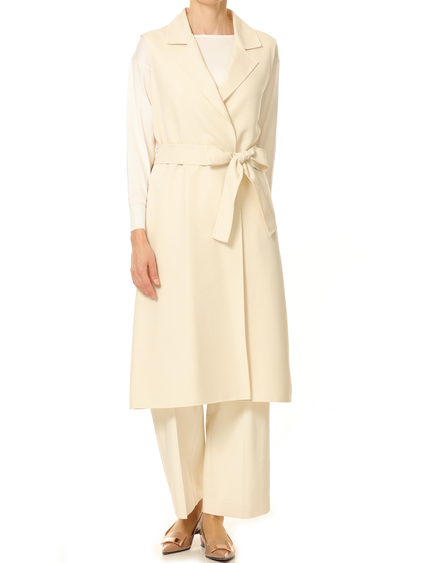 テーラードロングラップジレ