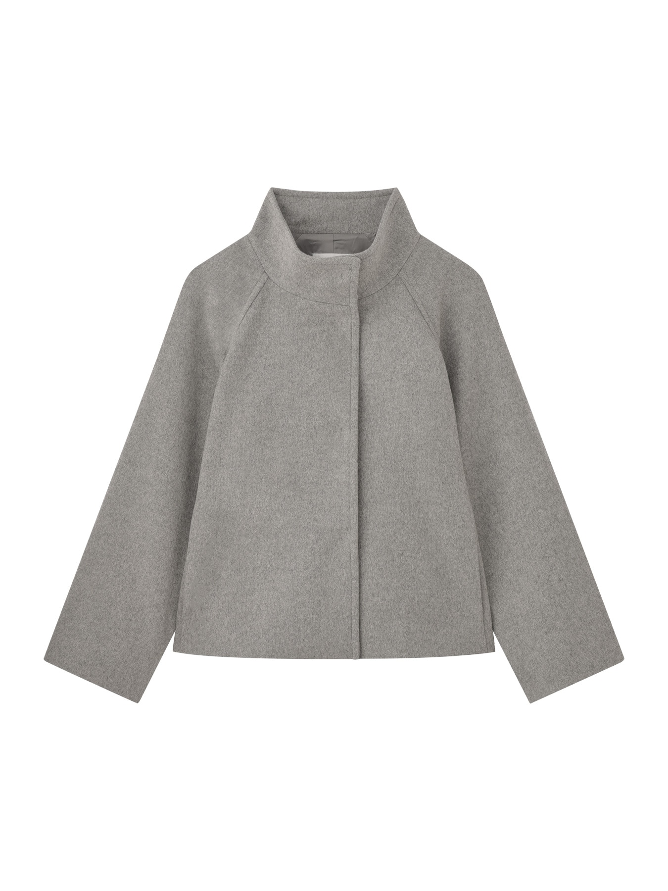 カシミヤ混ライトリバーハイネックショートコート