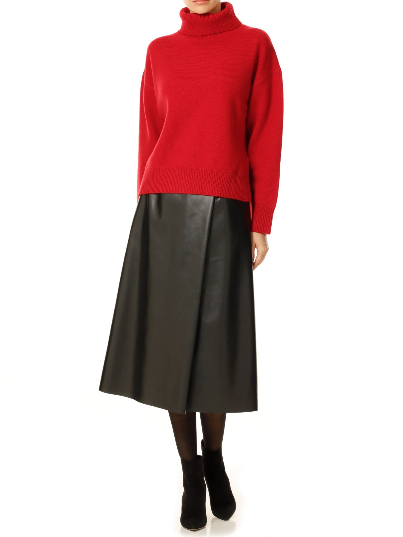 カシミヤウールタートルネックニット