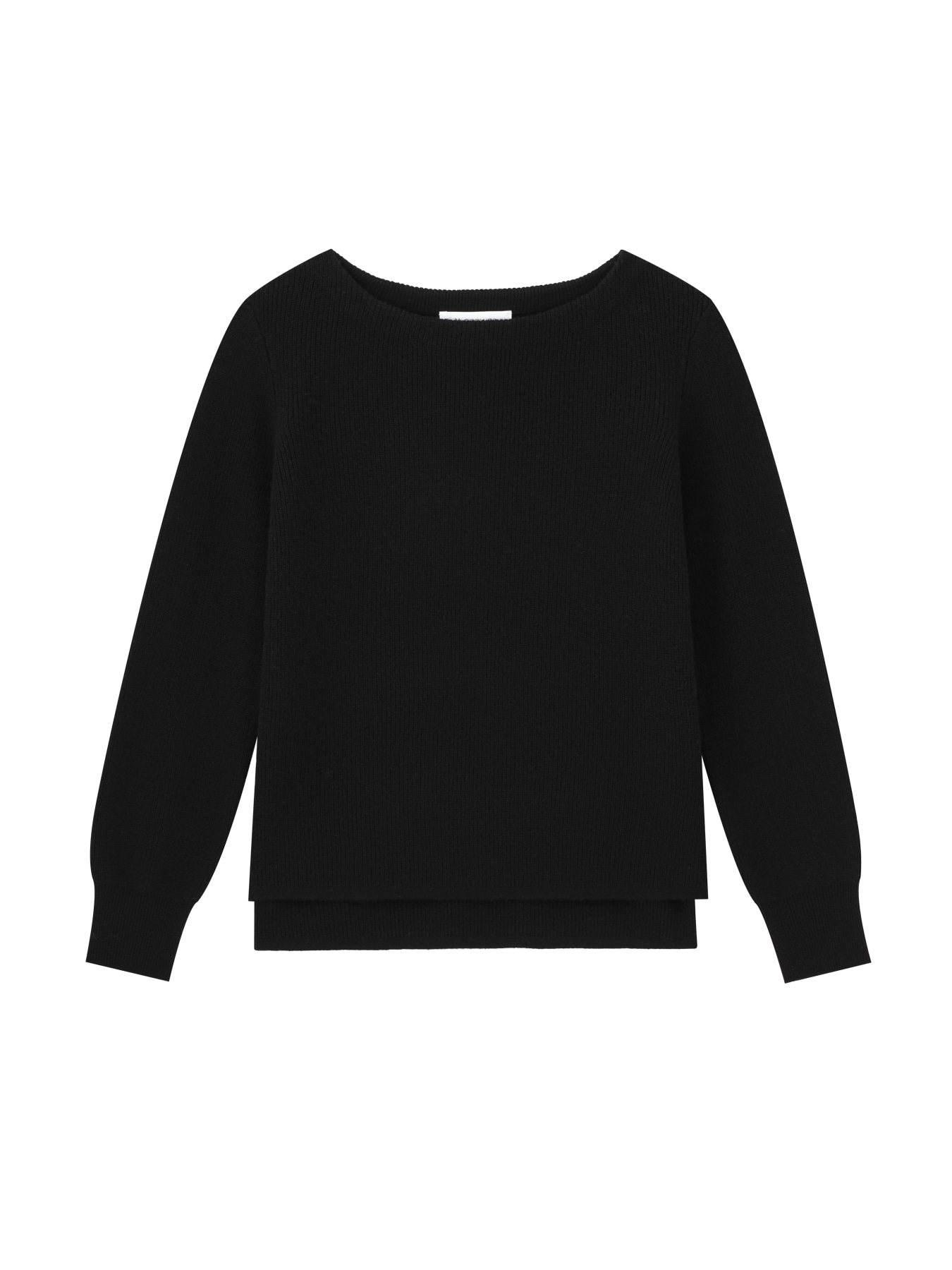 ウールカシミヤボートネックニットプルオーバー