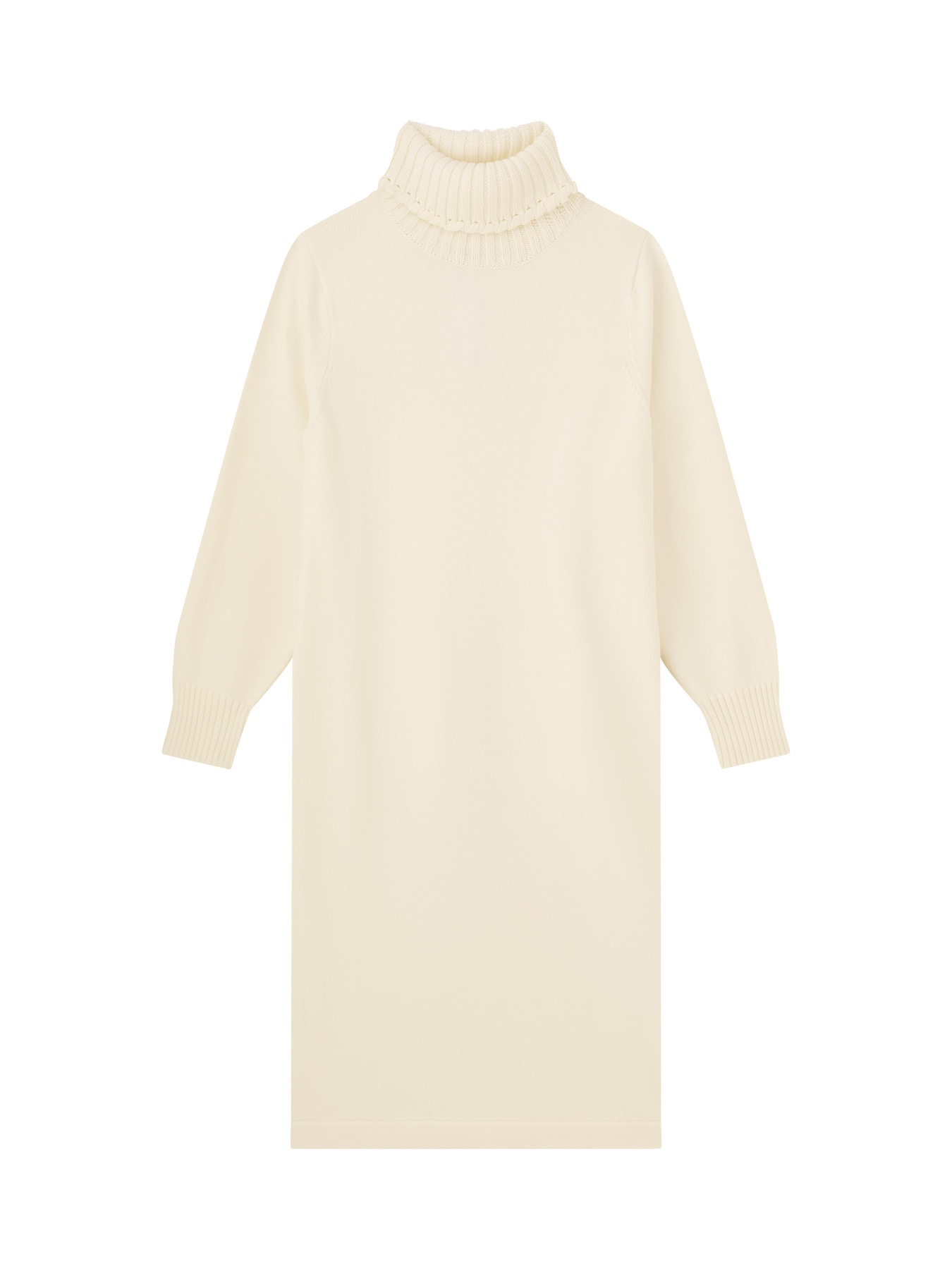 タートルネックニットワンピース