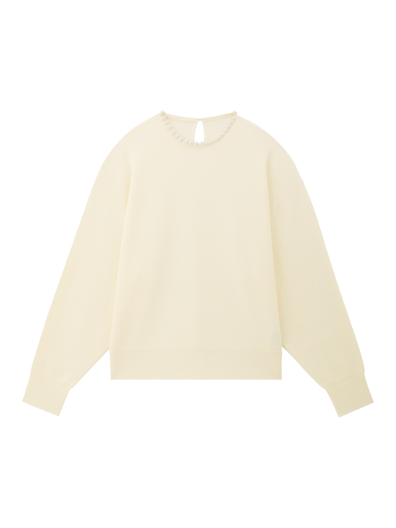 パールネックラインニットプルオーバー