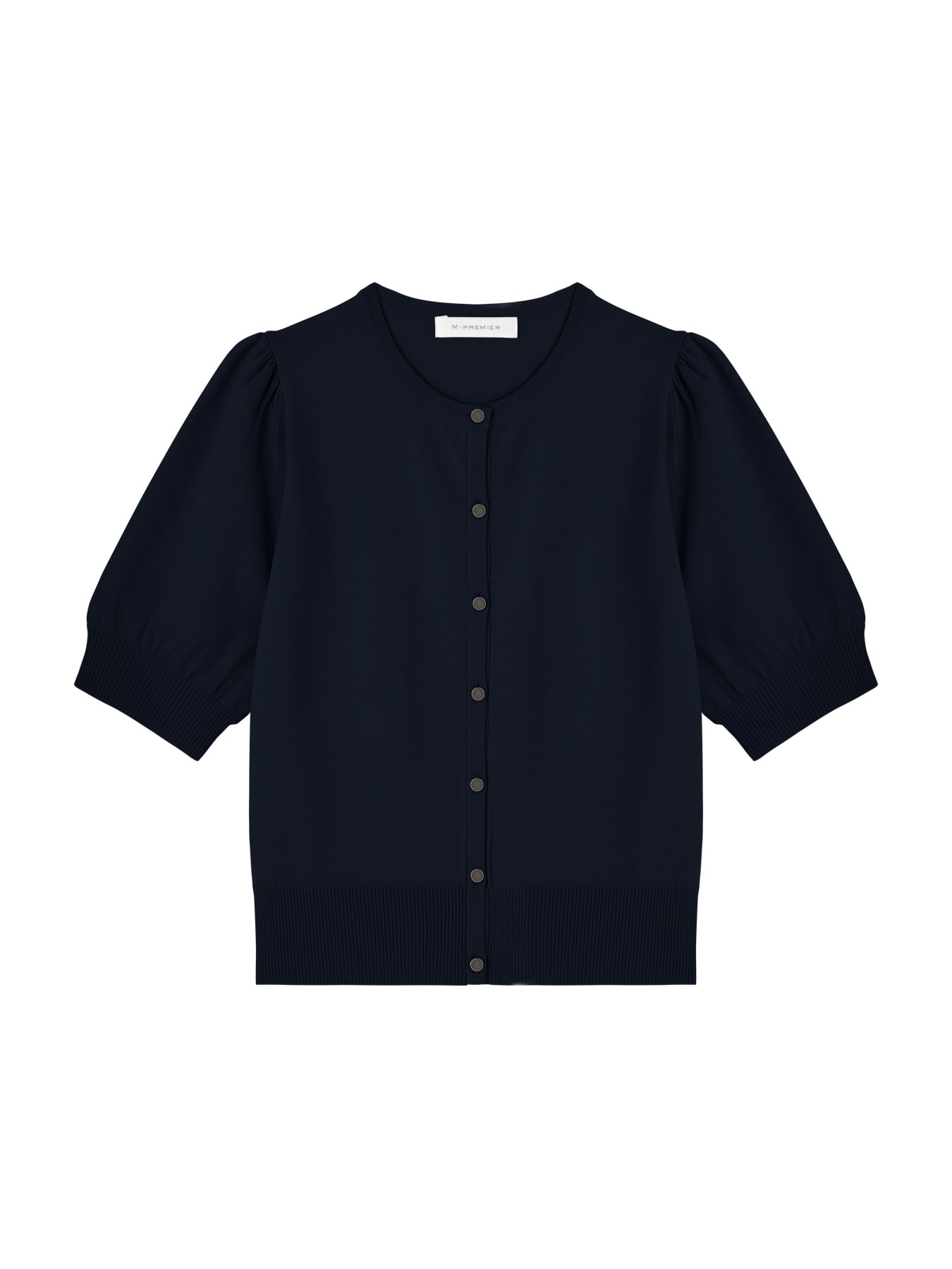 UVカットパフスリーブニットカーディガン