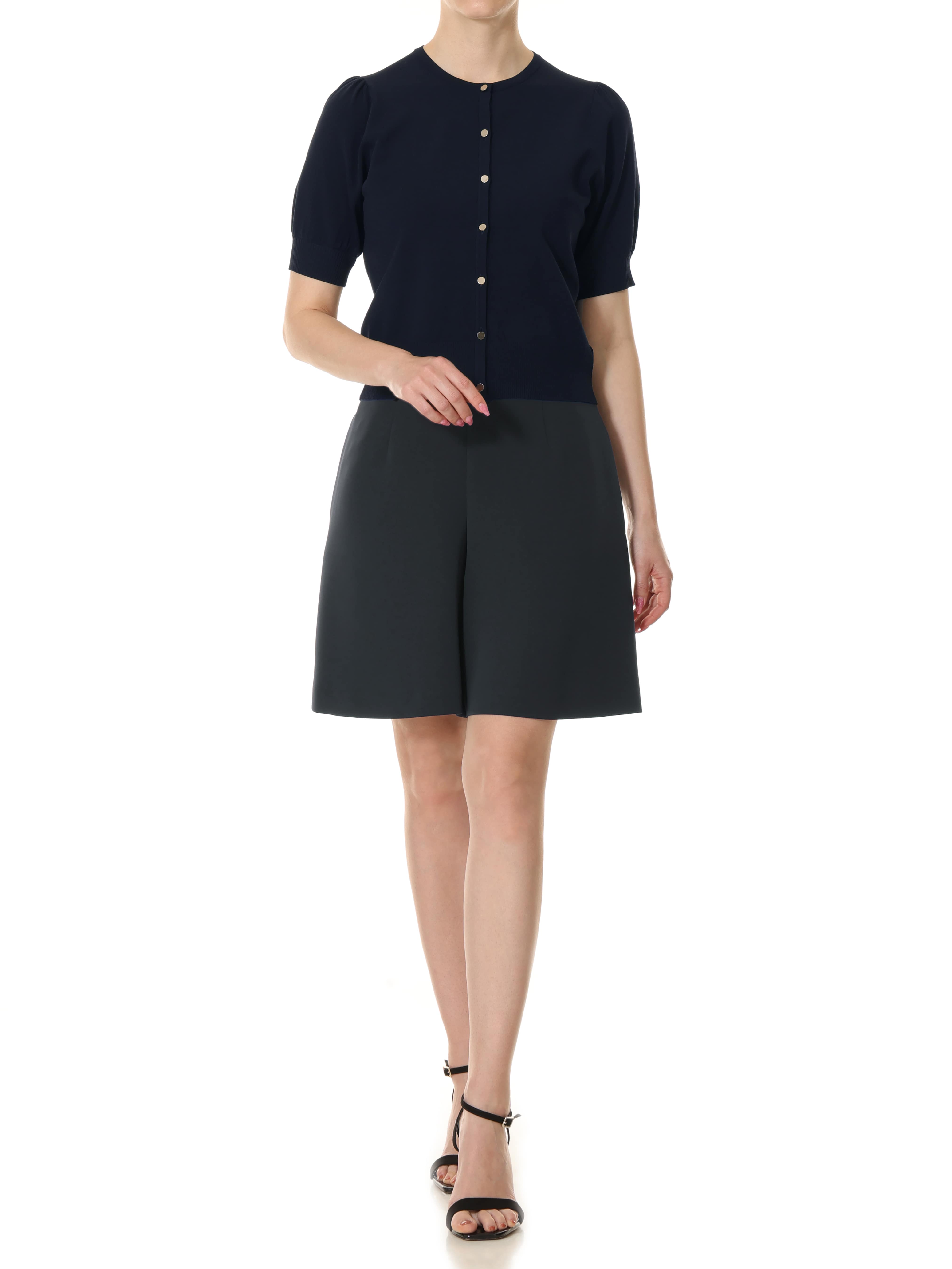 UVカットパフスリーブニットカーディガン