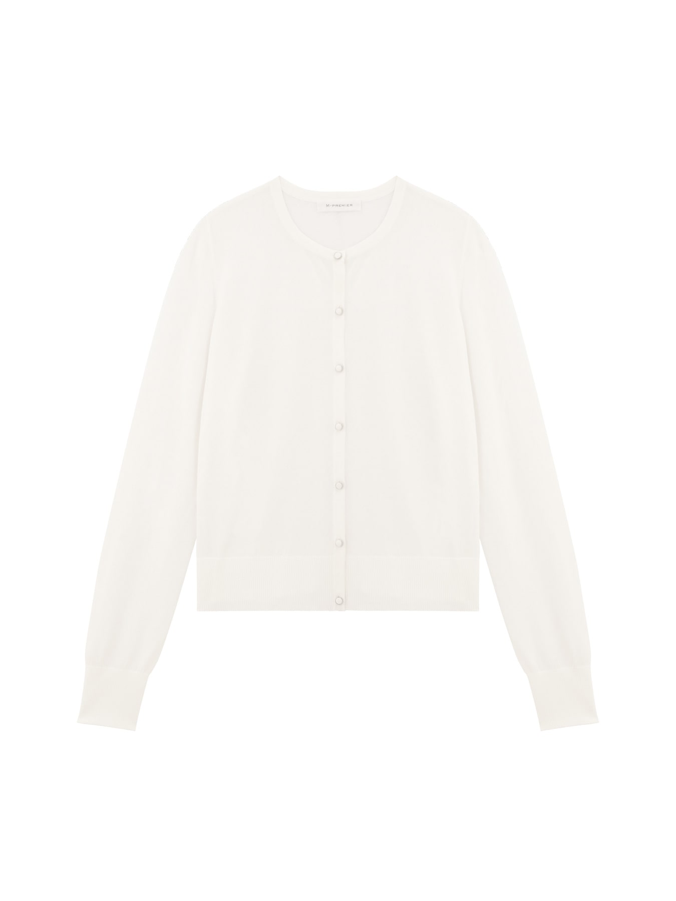 クルーネックラメニットカーディガン