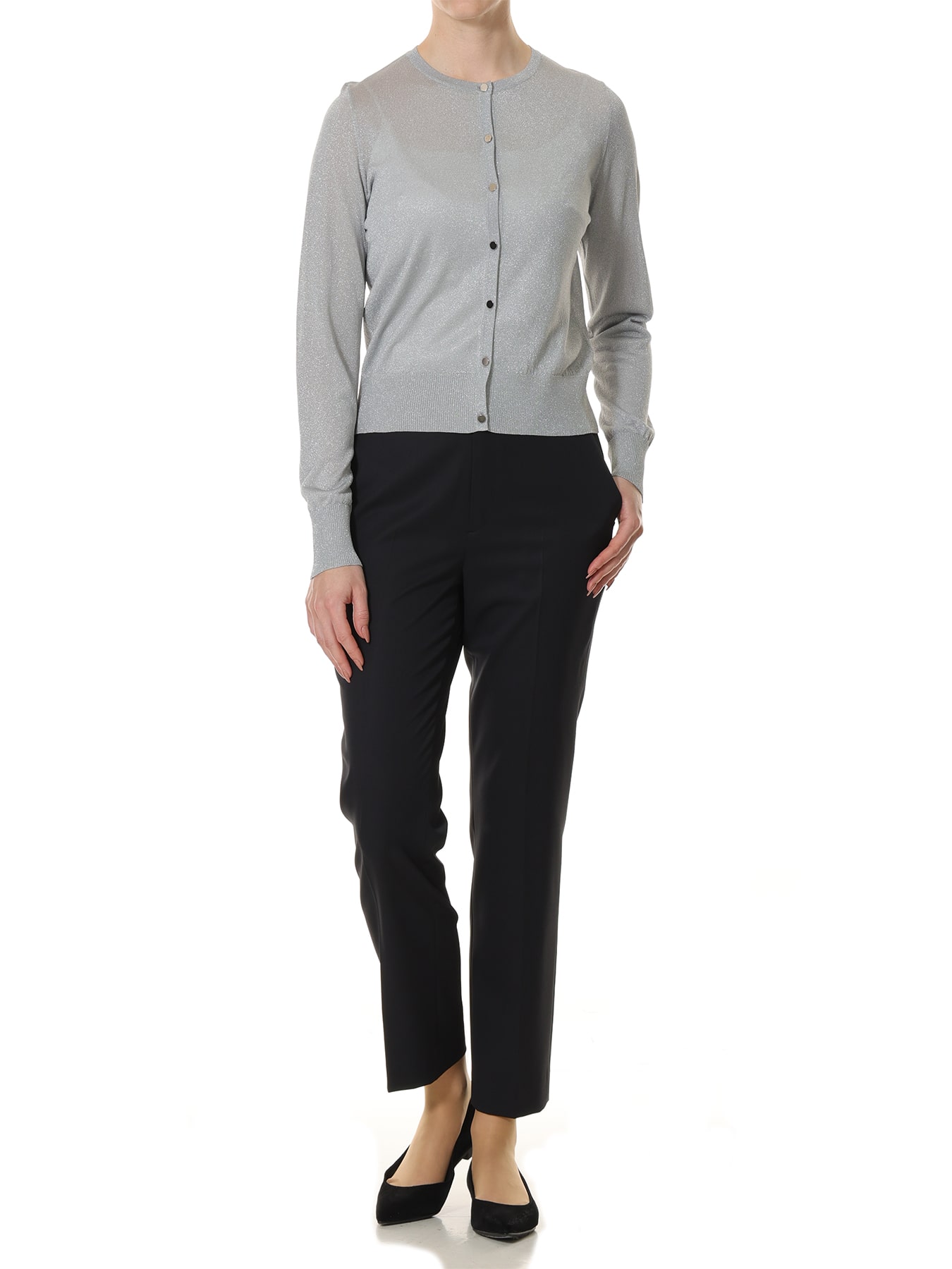 シルバーラメニットカーディガン