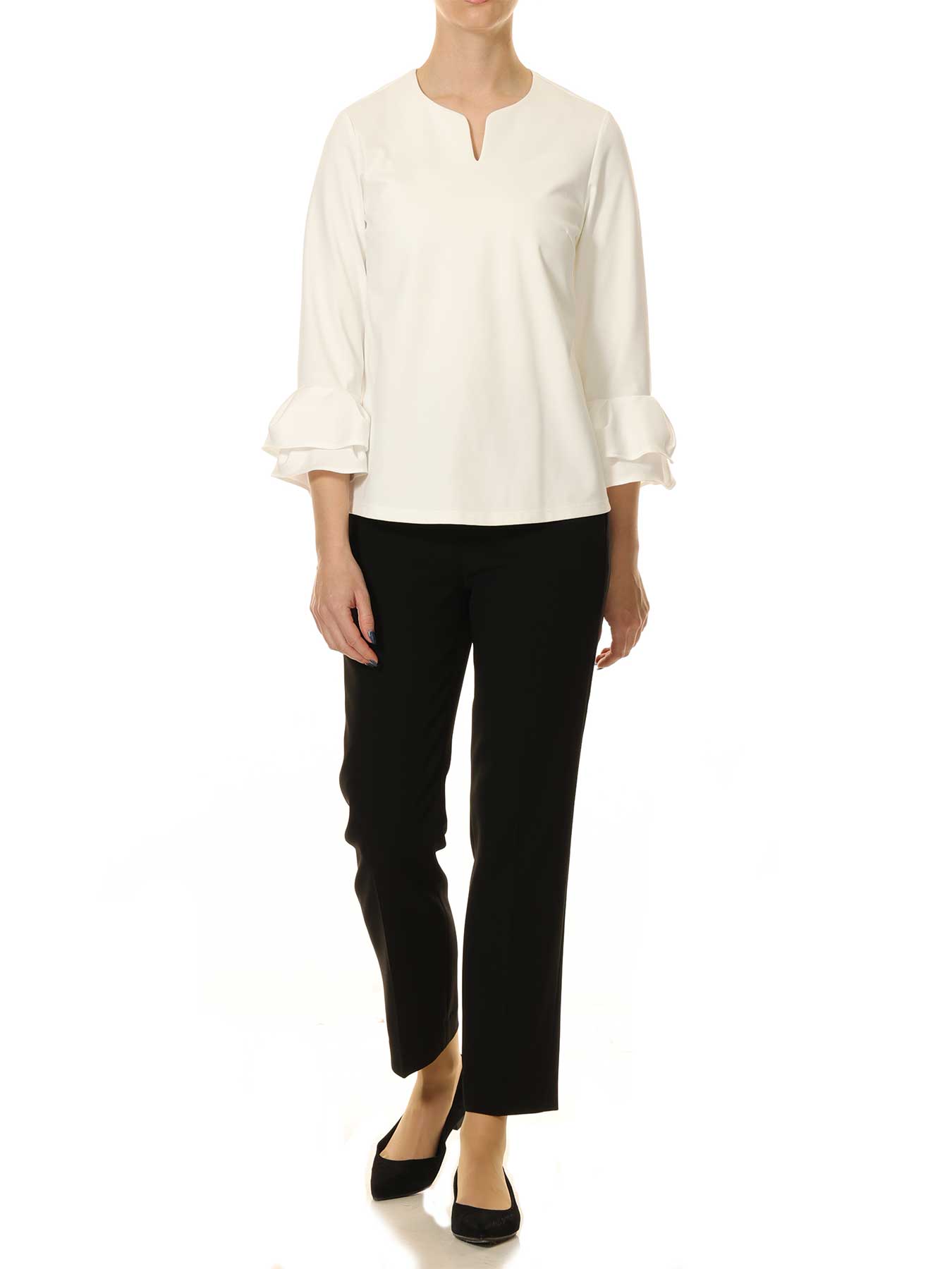 ティアードカフスポンチカットソー