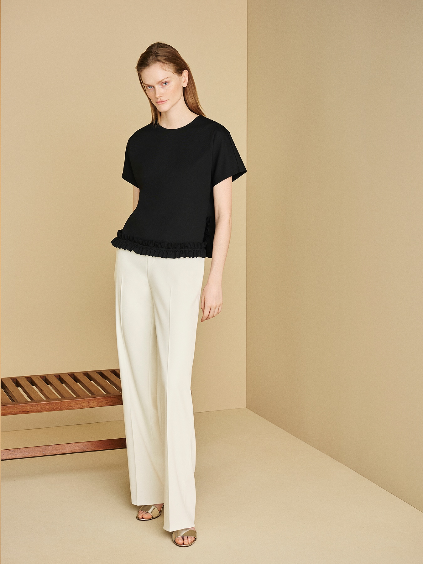 ヘムフリルカットソー