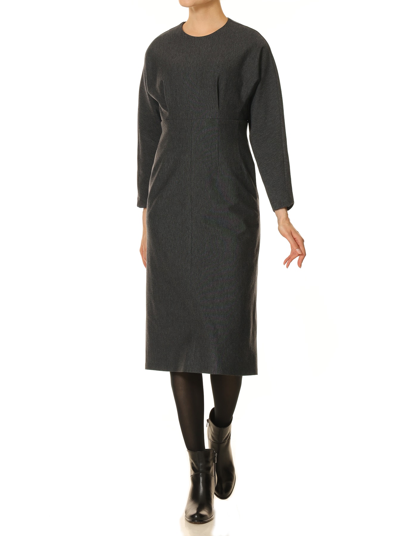 ウエスト切替ドルマンスリーブワンピース