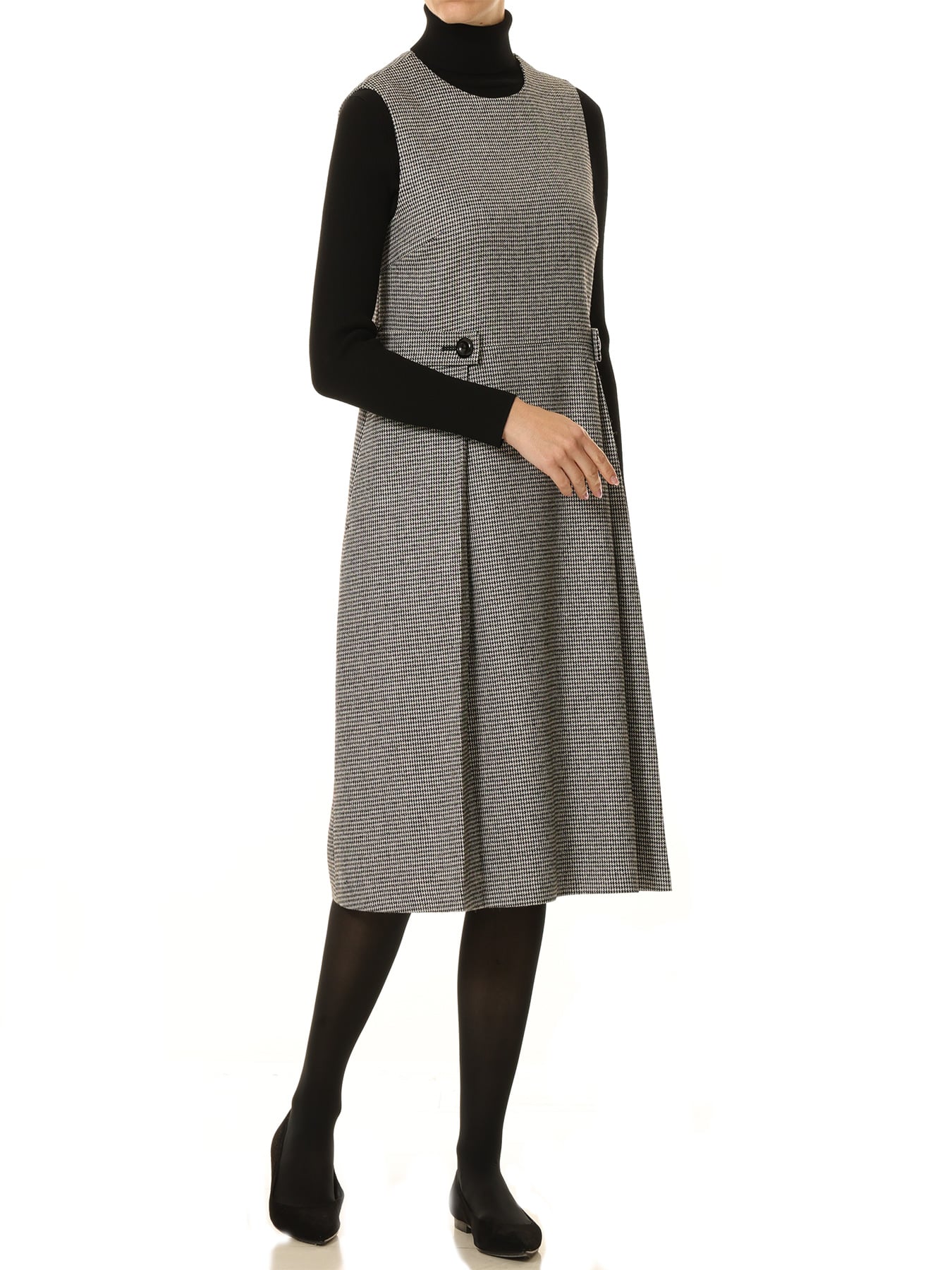 千鳥格子ツイードワンピース