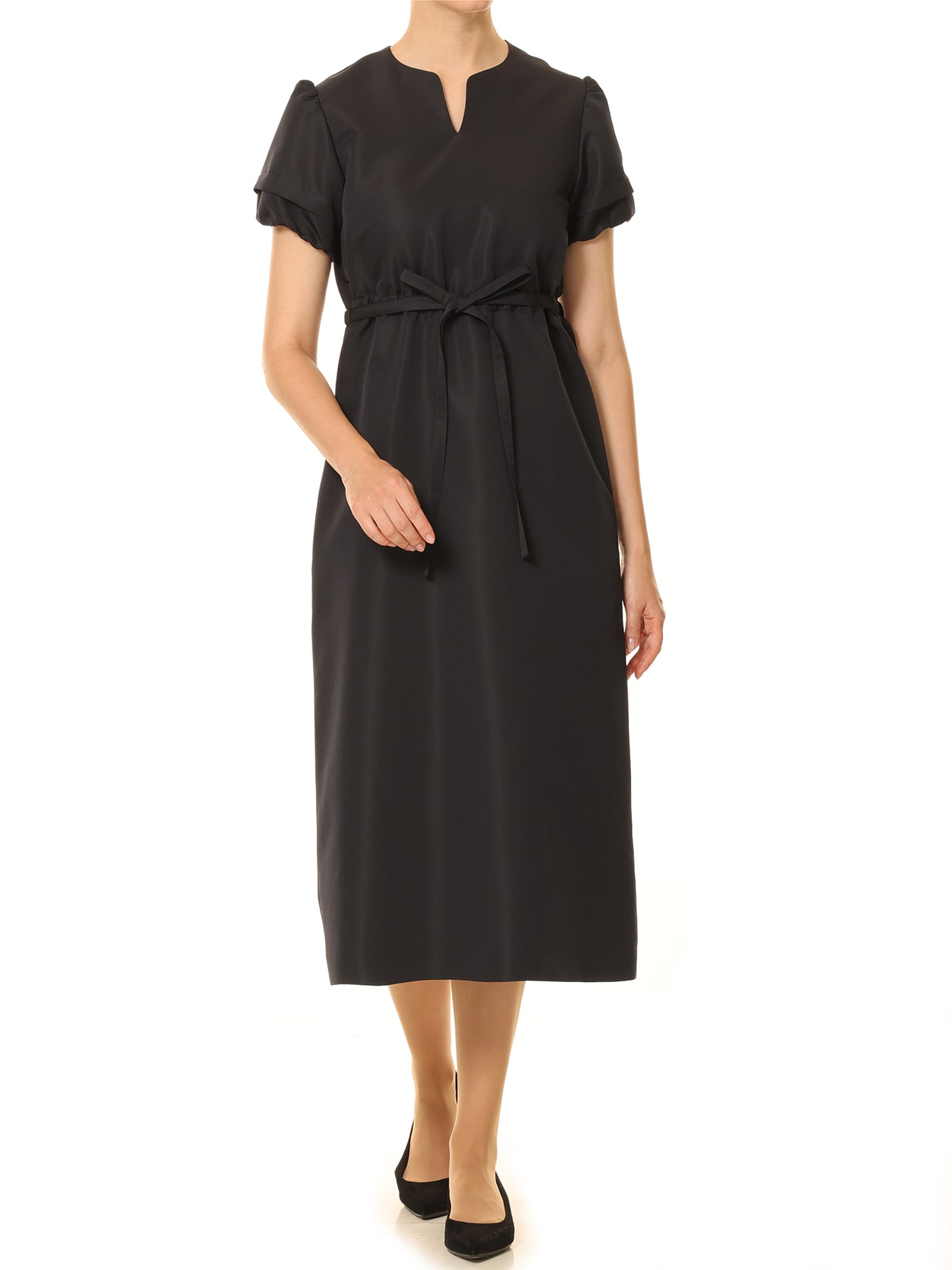 タックパフスリーブワンピース