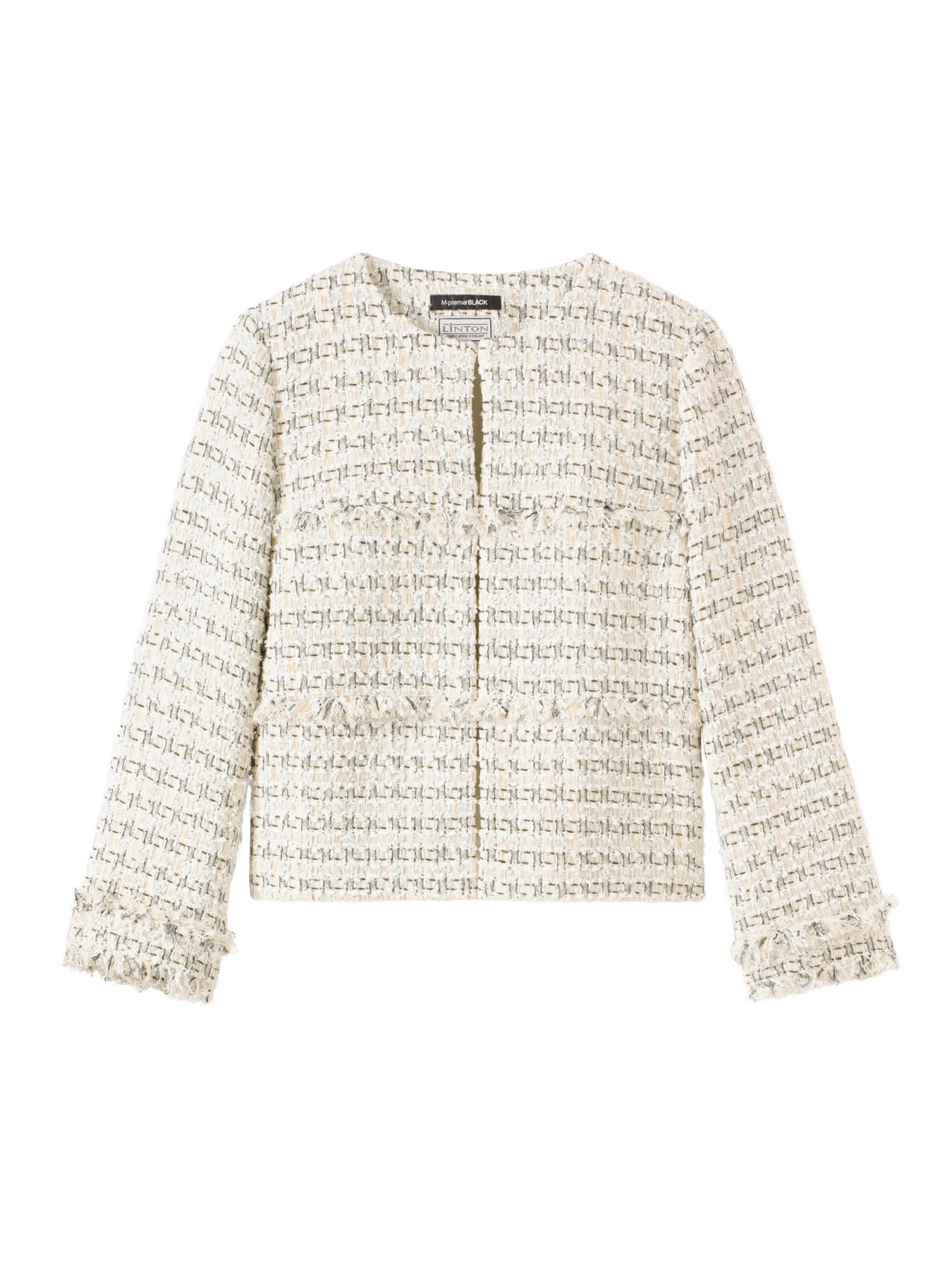 LINTONツイードフリンジジャケット