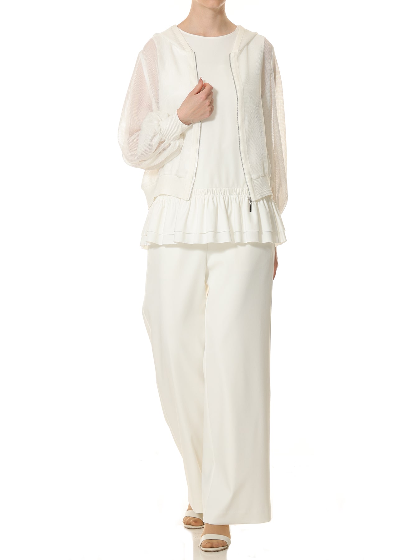 UVカットウエストゴムワイドパンツ