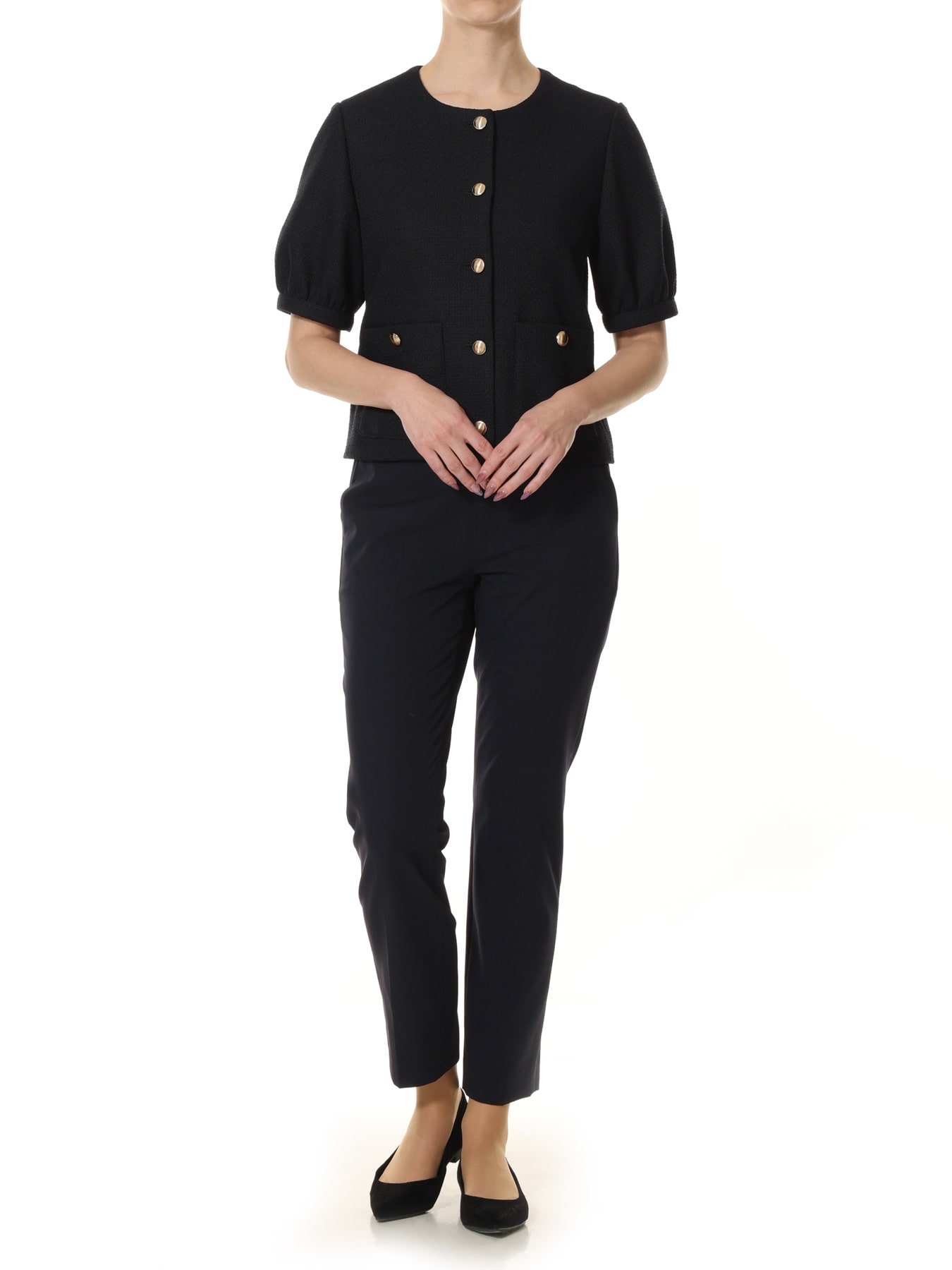 パフスリーブツイードジャケット