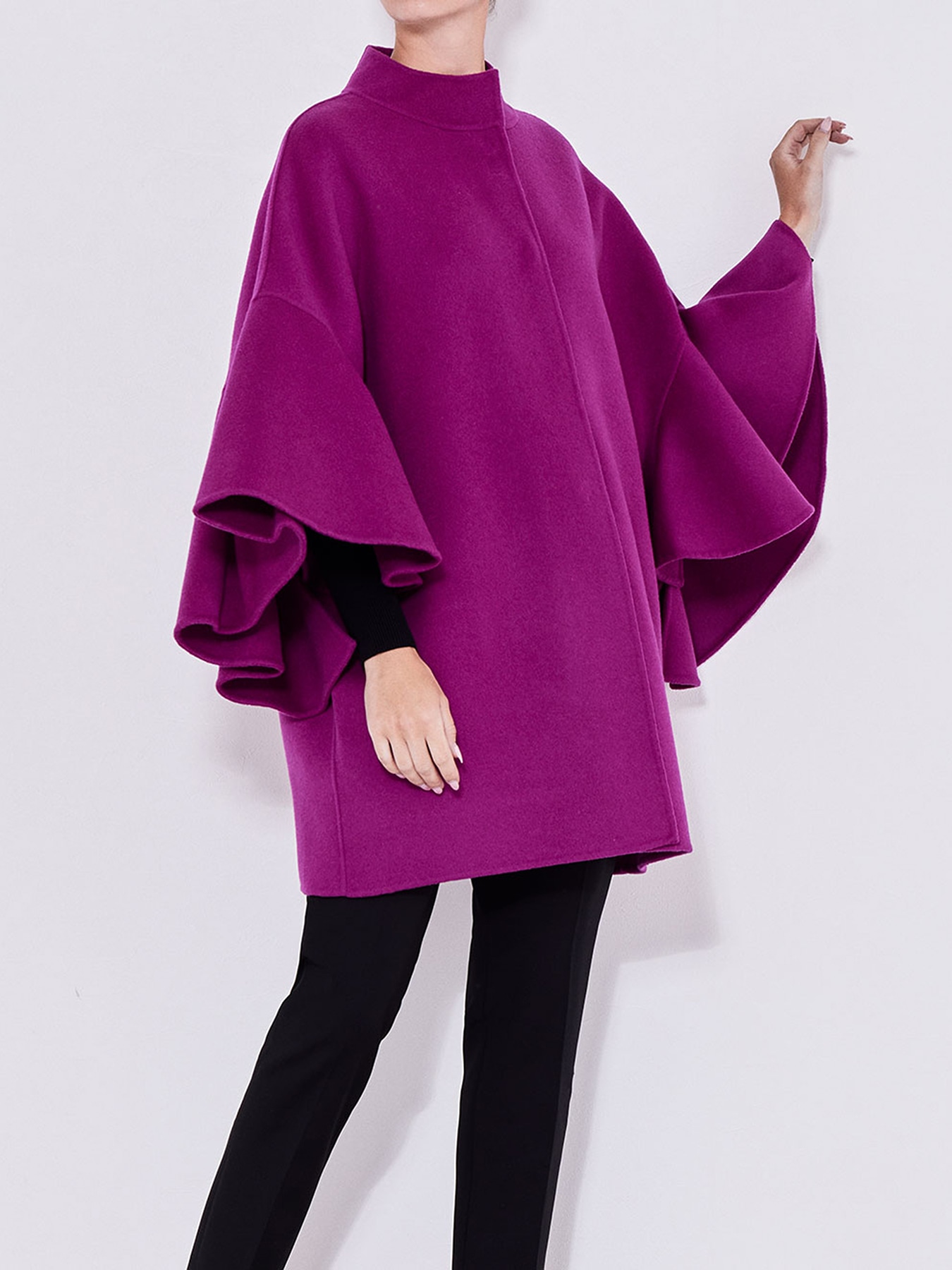 Super170'sフレアスリーブミドルコート