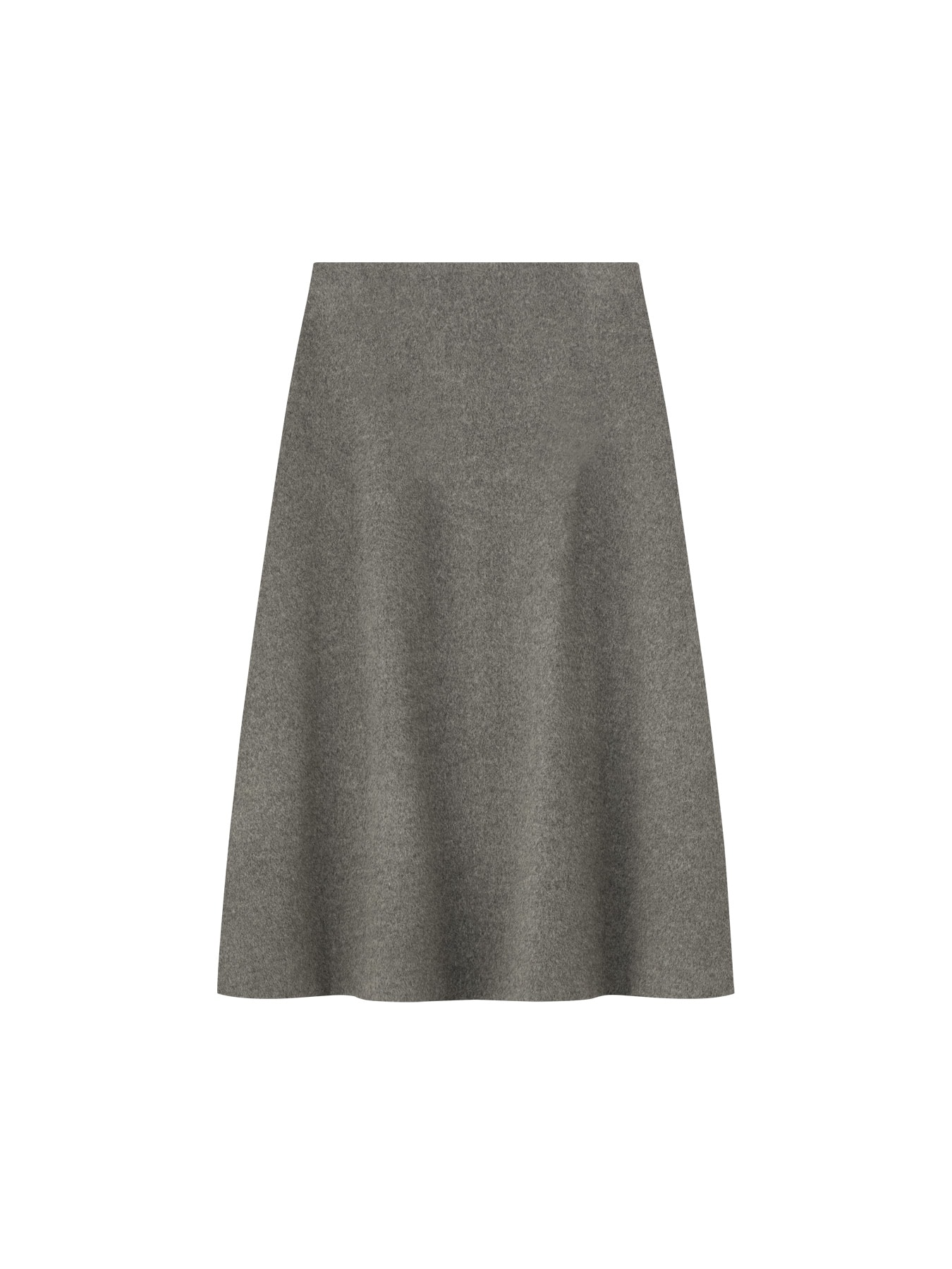 カシミヤ混ウールビーバーフレアスカート