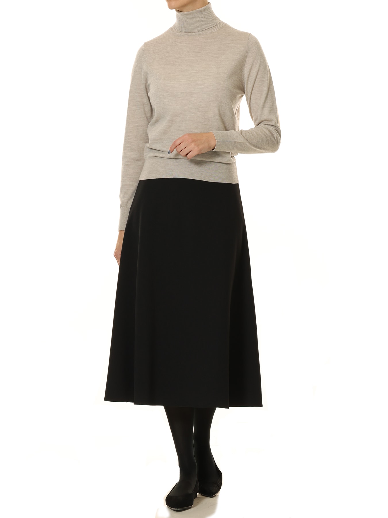 ニットジョーゼットミディスカート