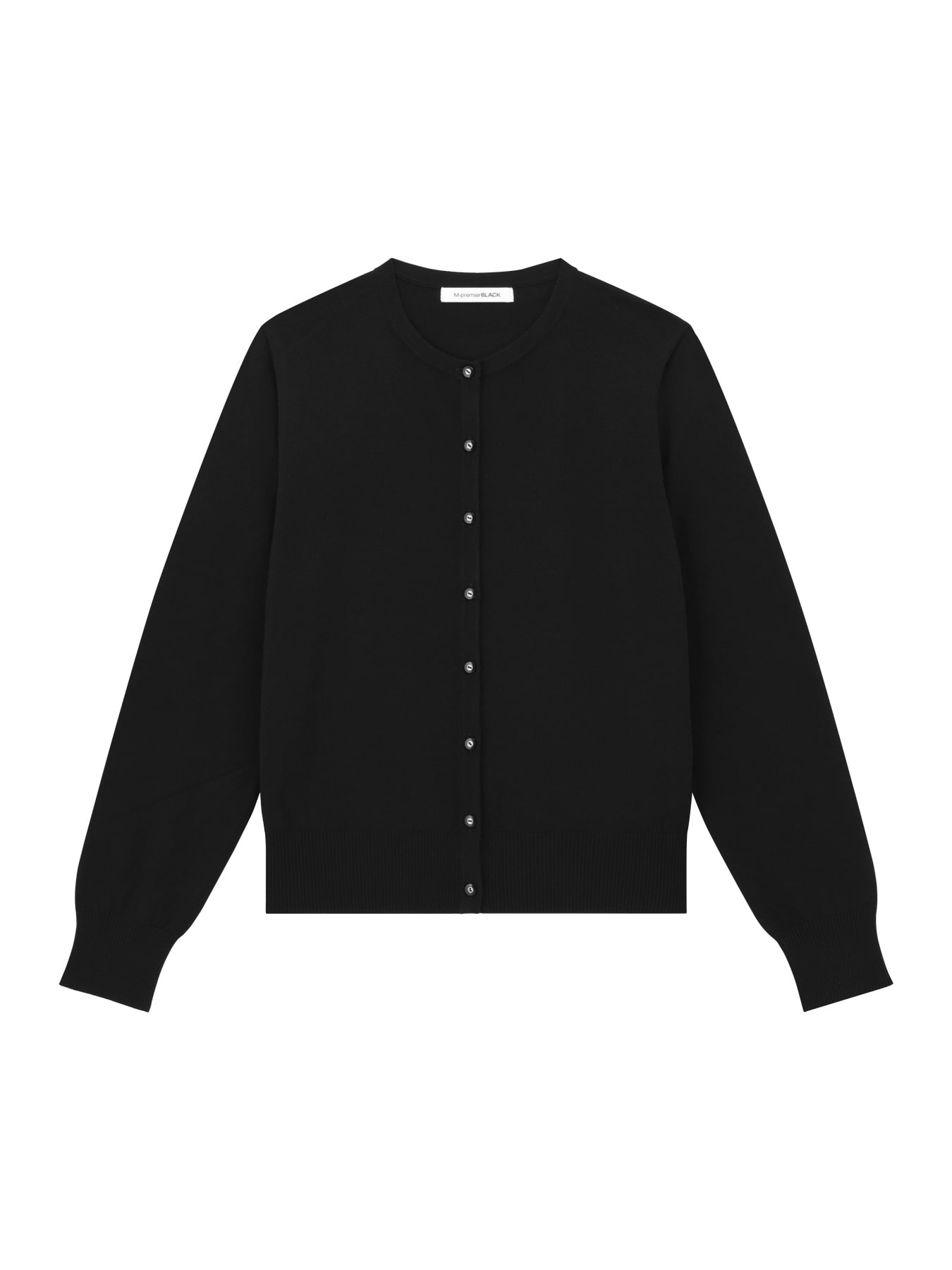 クルーネックウールニットカーディガン