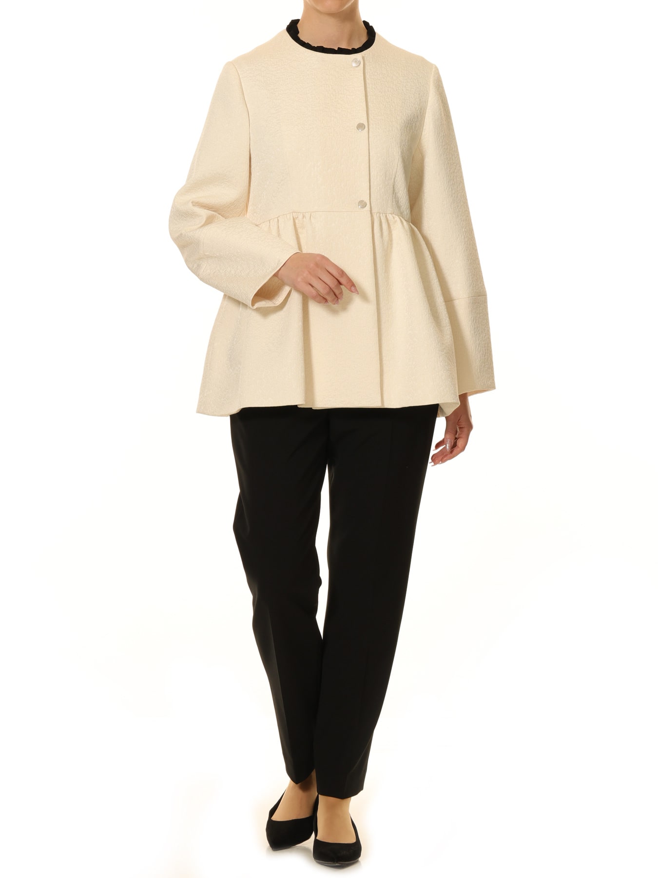 ジャガードペプラムジャケット