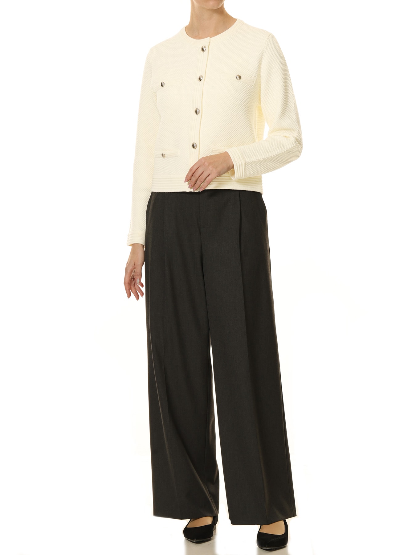 メタルボタンニットジャケット