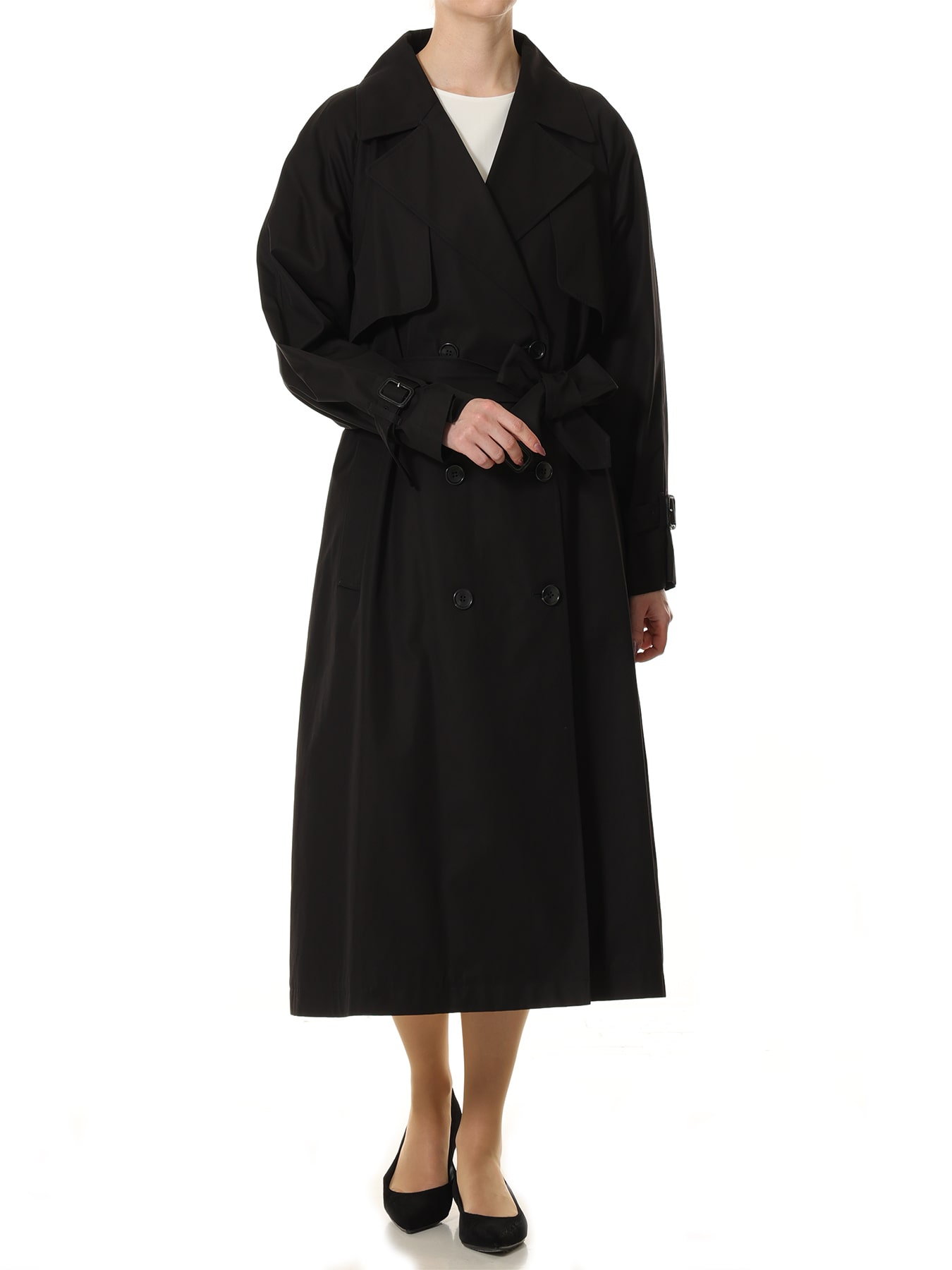 ギャバジンロングトレンチコート