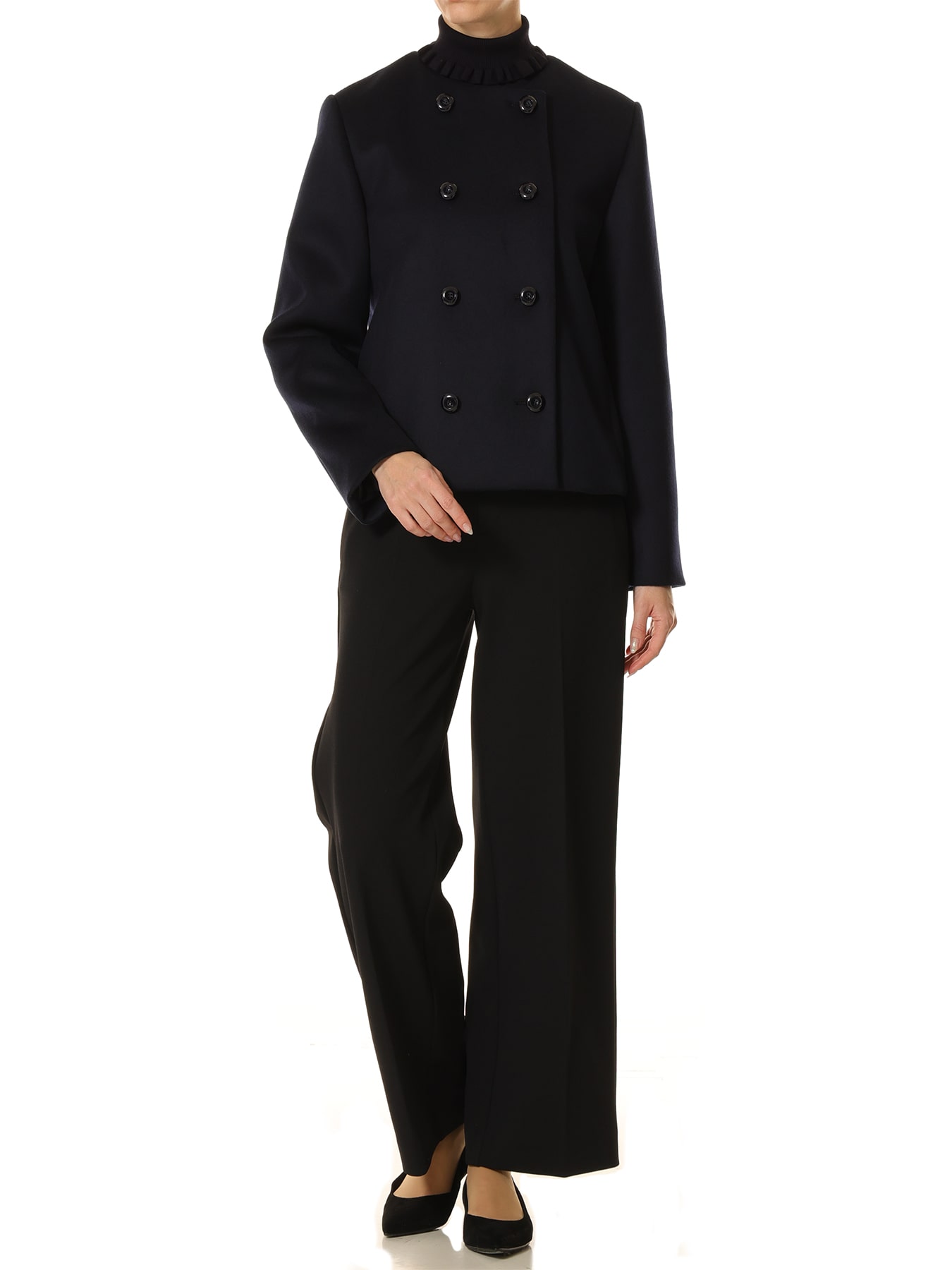 ショートビーバーノーカラーコート