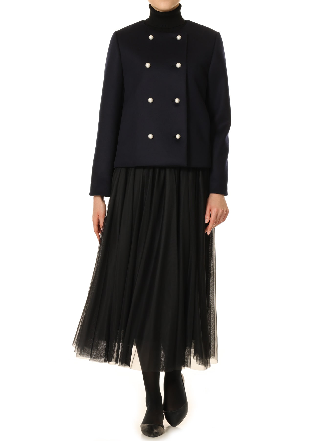 【新品】現行品　グログランウエストチュールスカート　ブレンヘイム　エムプルミエ deux amour スカート ウエストグログランリボンチュールSK : ZOZOTOWN