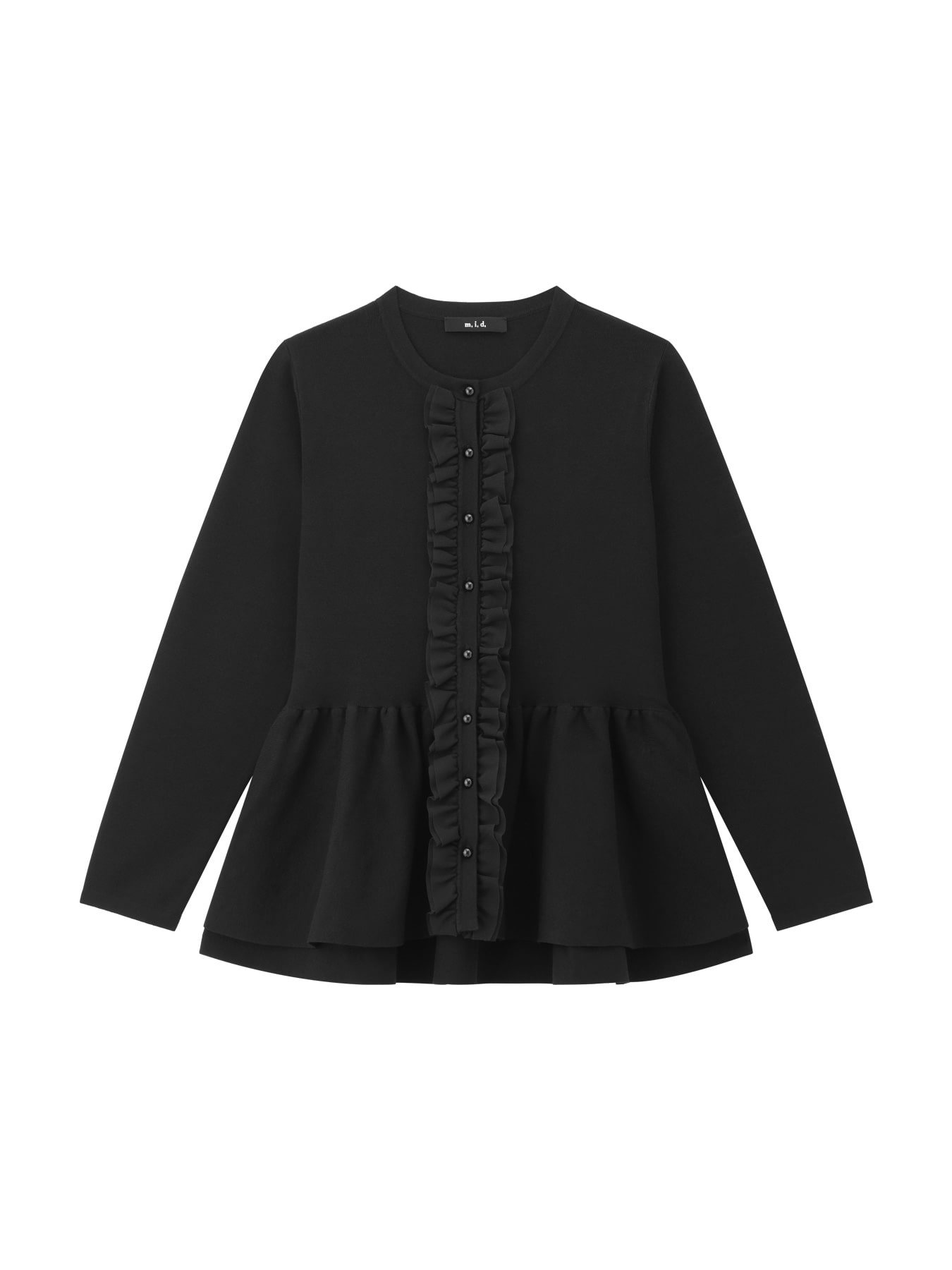 チュールフリルペプラムニット