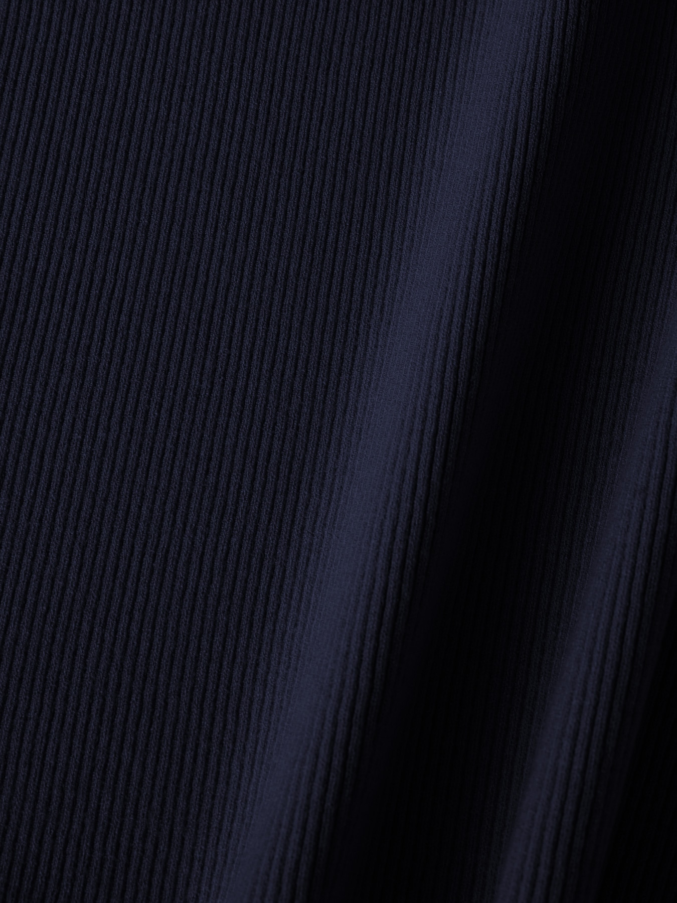 ラウンドネックリブニットプルオーバー