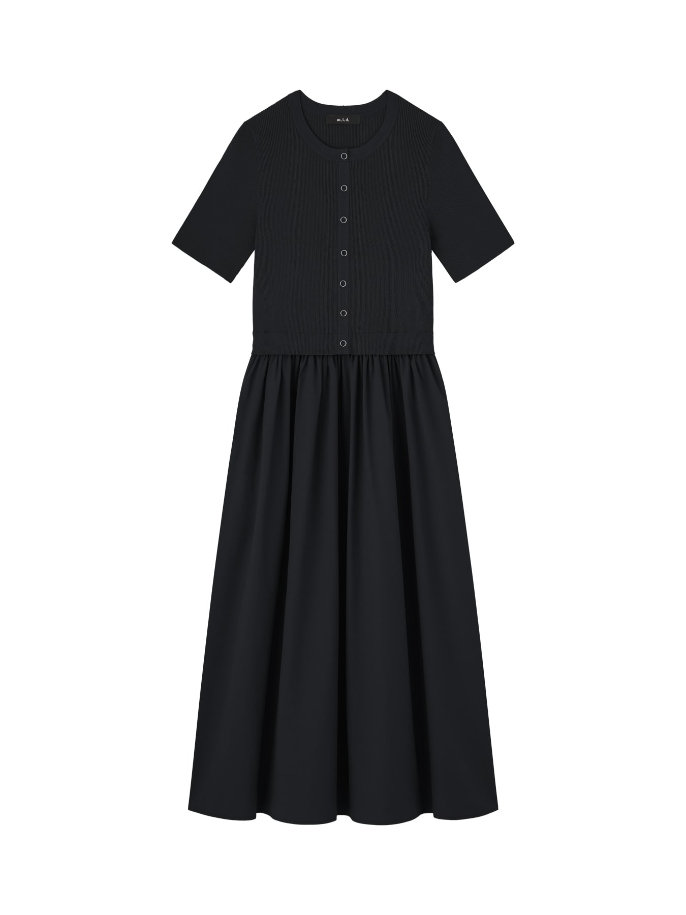 リブニットドッキングワンピース