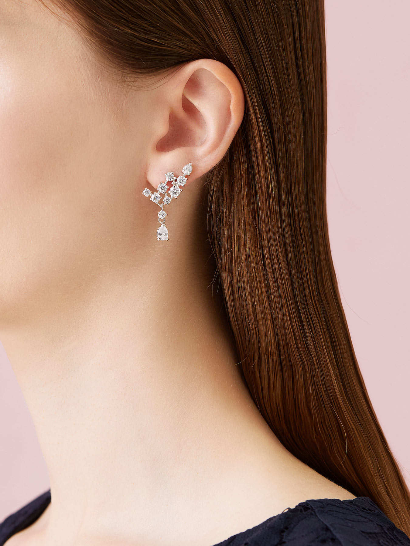 ジルコニアドロップピアス