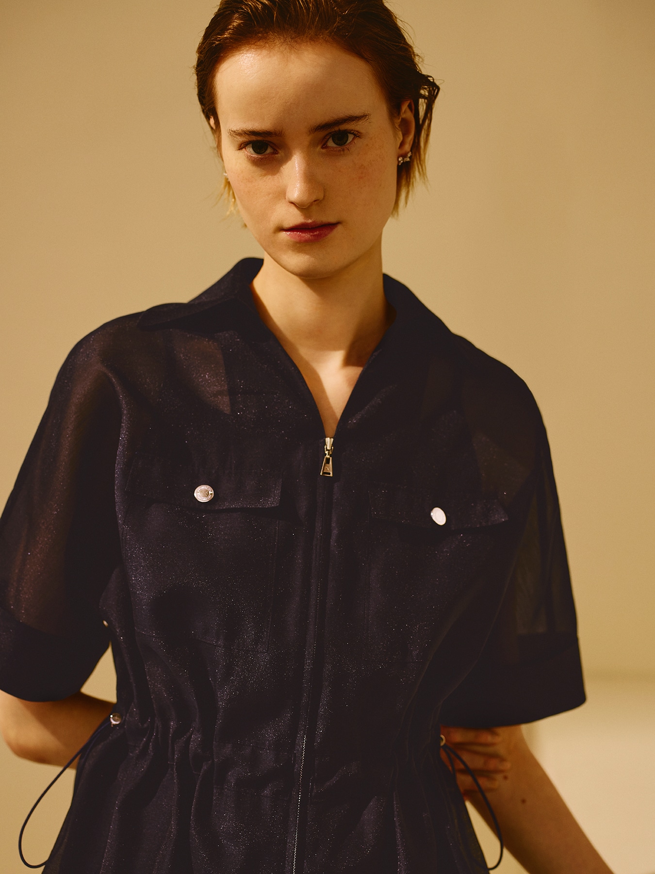 リボンジルコニアピアス