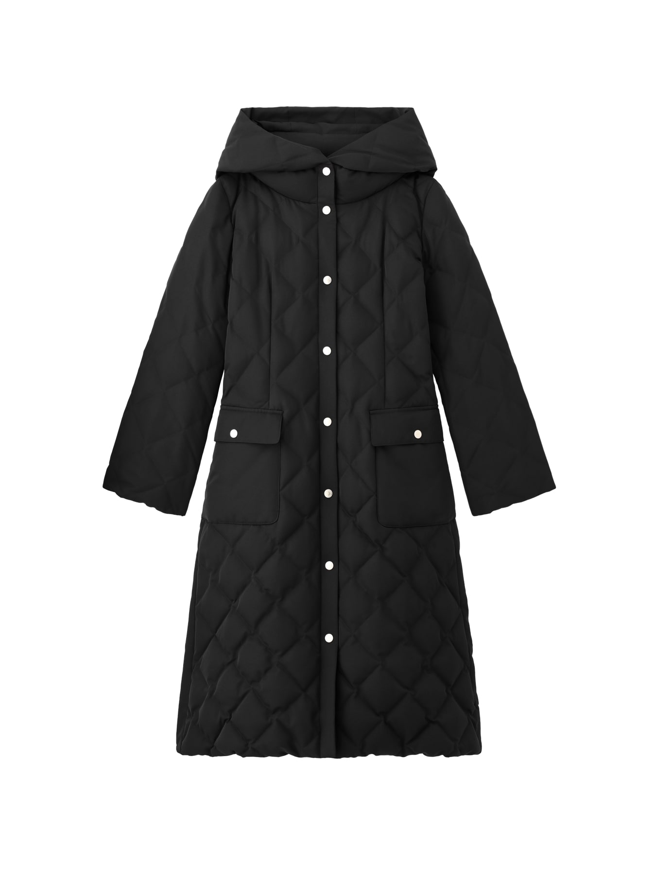 ダイヤキルトロングダウンコート