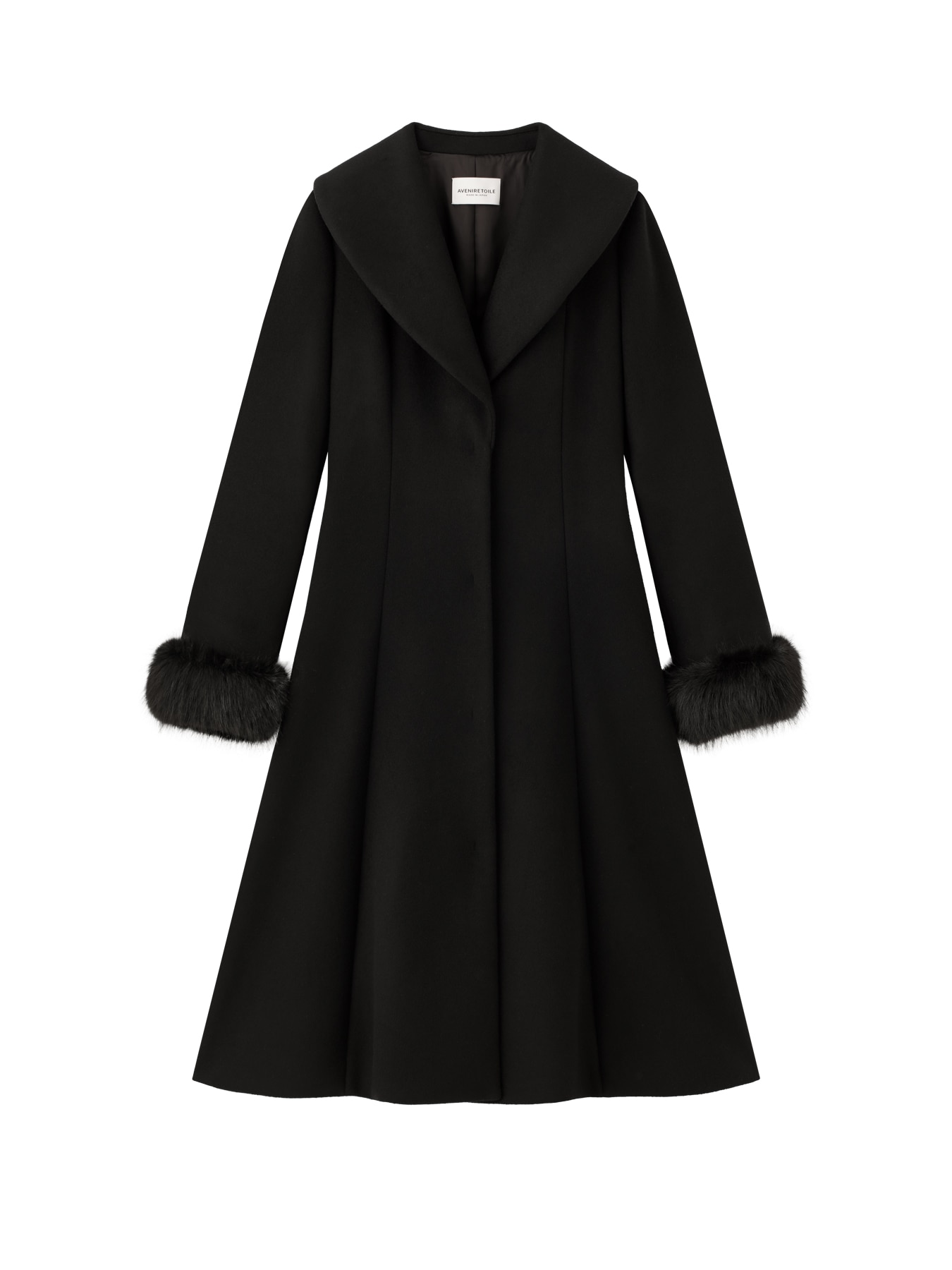 Super170'sエコファーカフスロングコート