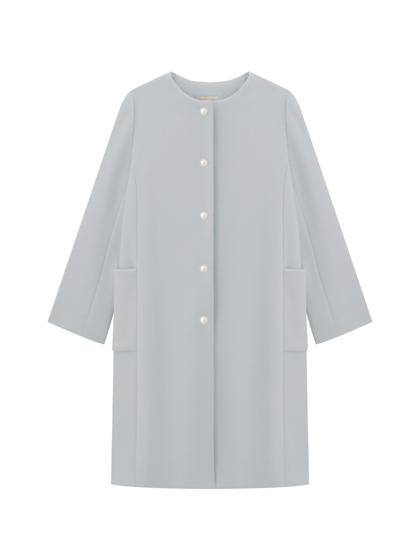 Super170'sパールボタンノーカラーコート