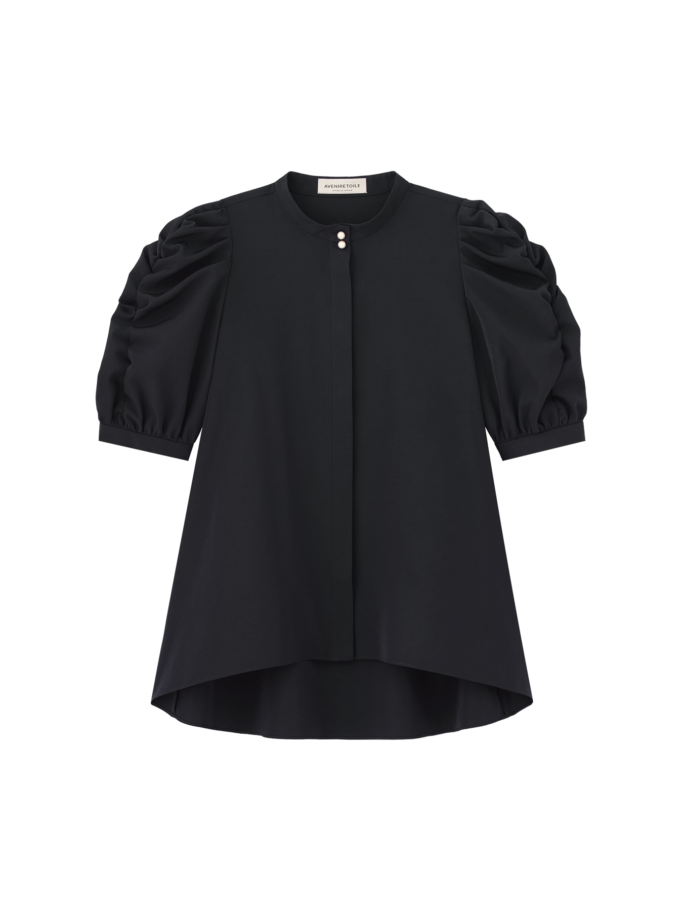 シャーリングパフスリーブブラウス