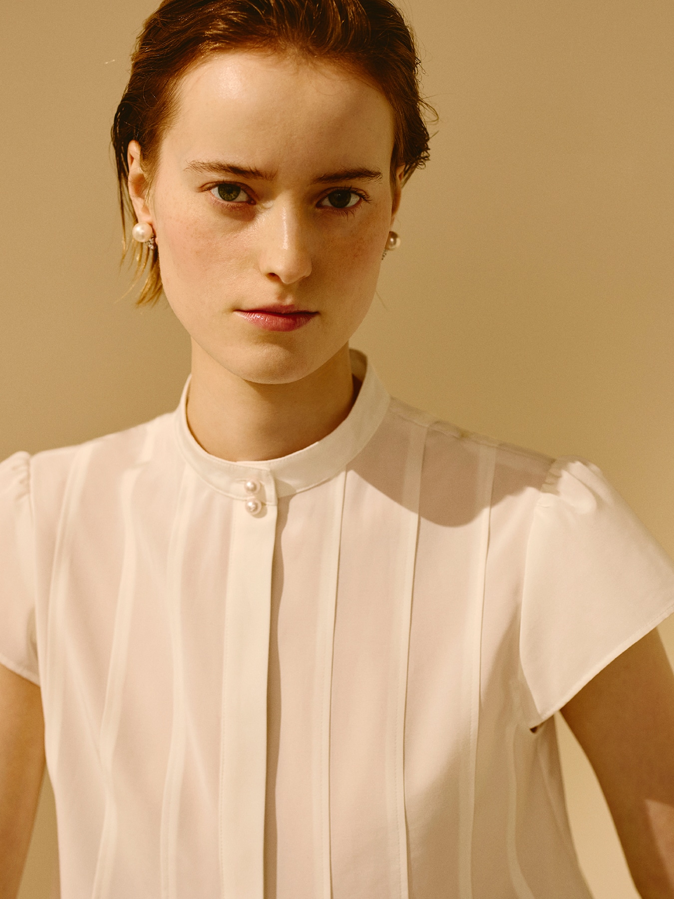 貝パールジルコニアピアス