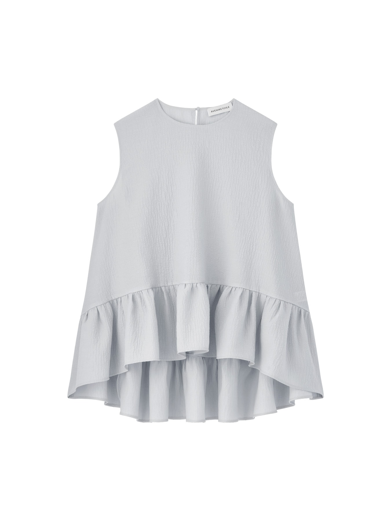 オーガンジージャガードペプラムブラウス