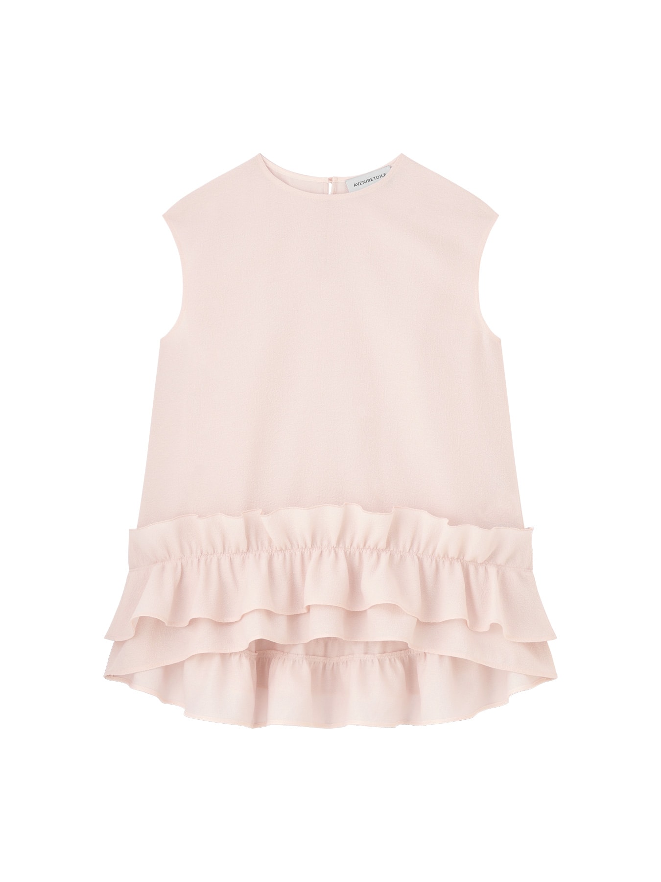 ジャガードフリルペプラムブラウス