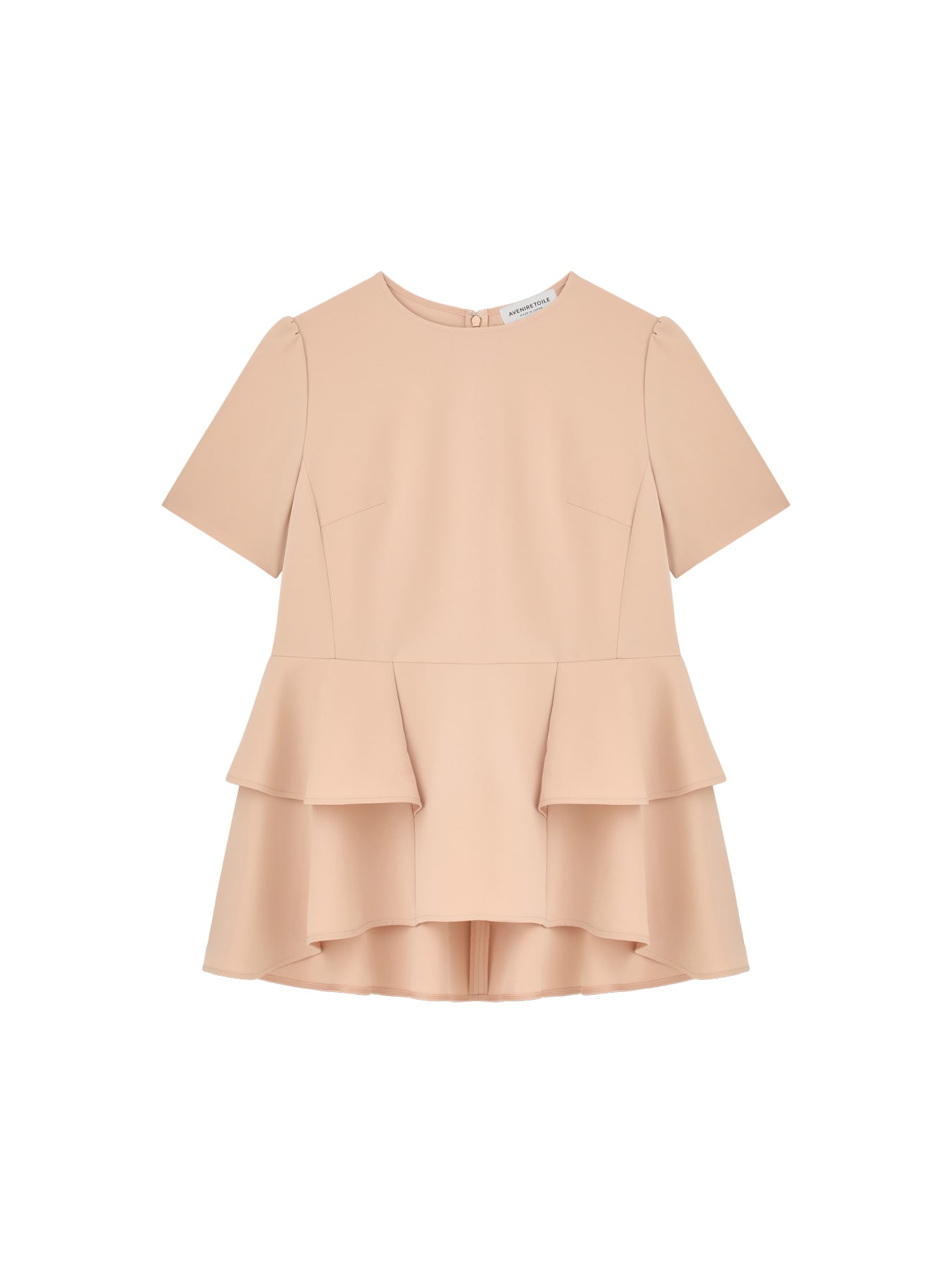 ダブルクロスティアードペプラムブラウス