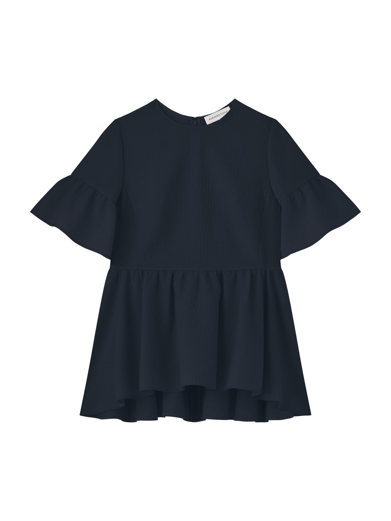 オーガンジージャガード切替デザインブラウス