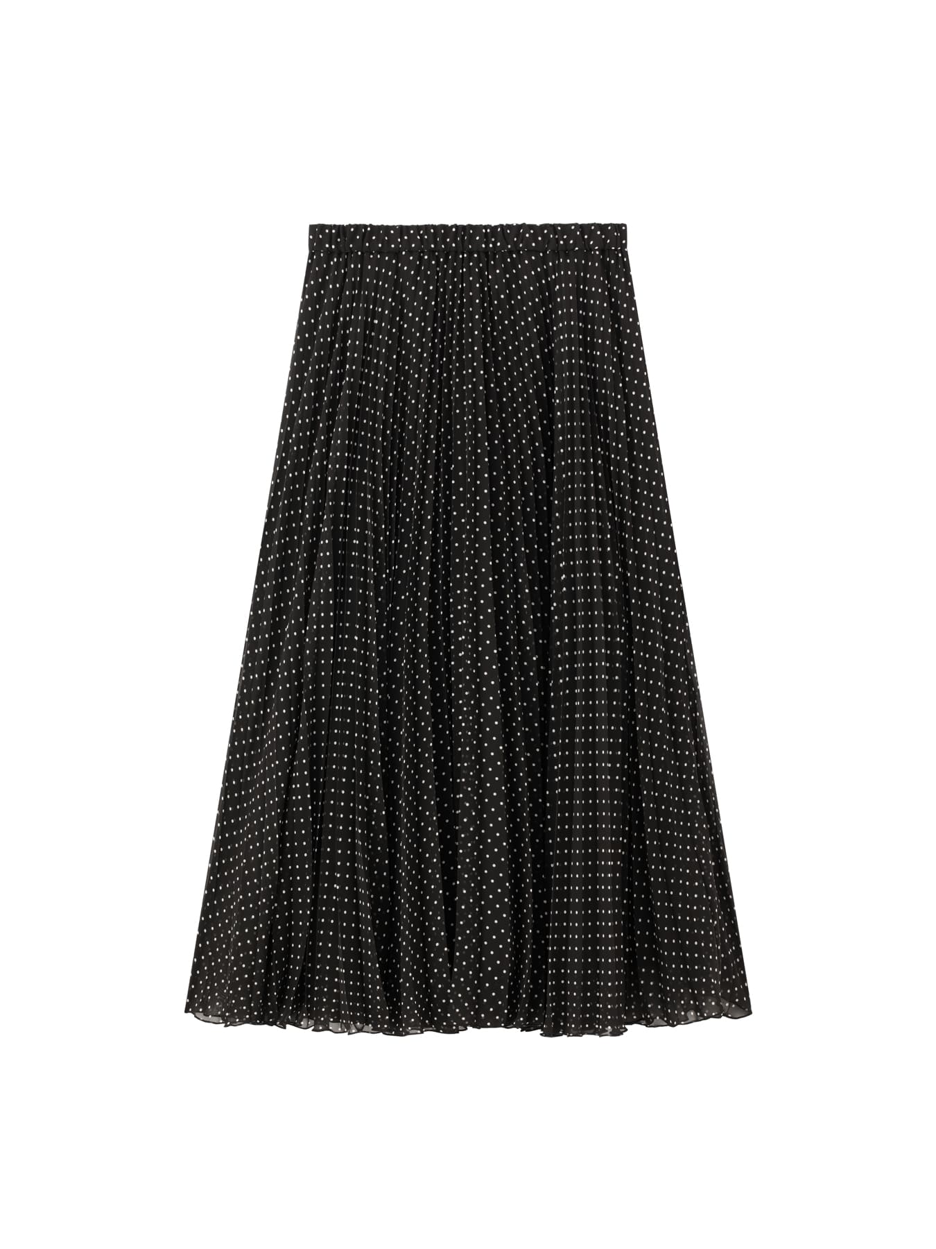 ドットプリントプリーツスカート