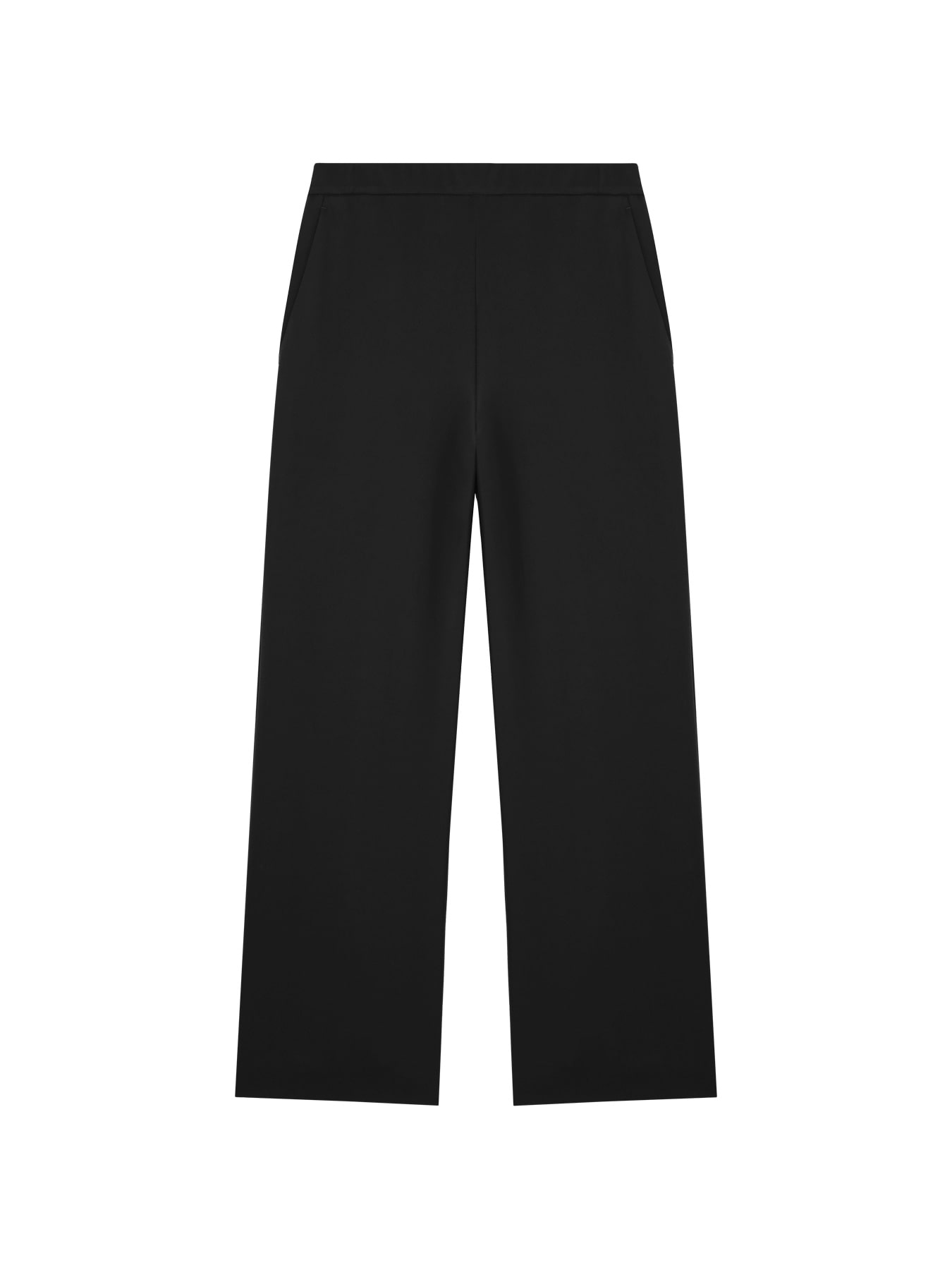 バックジョーゼットサテンストレートパンツ