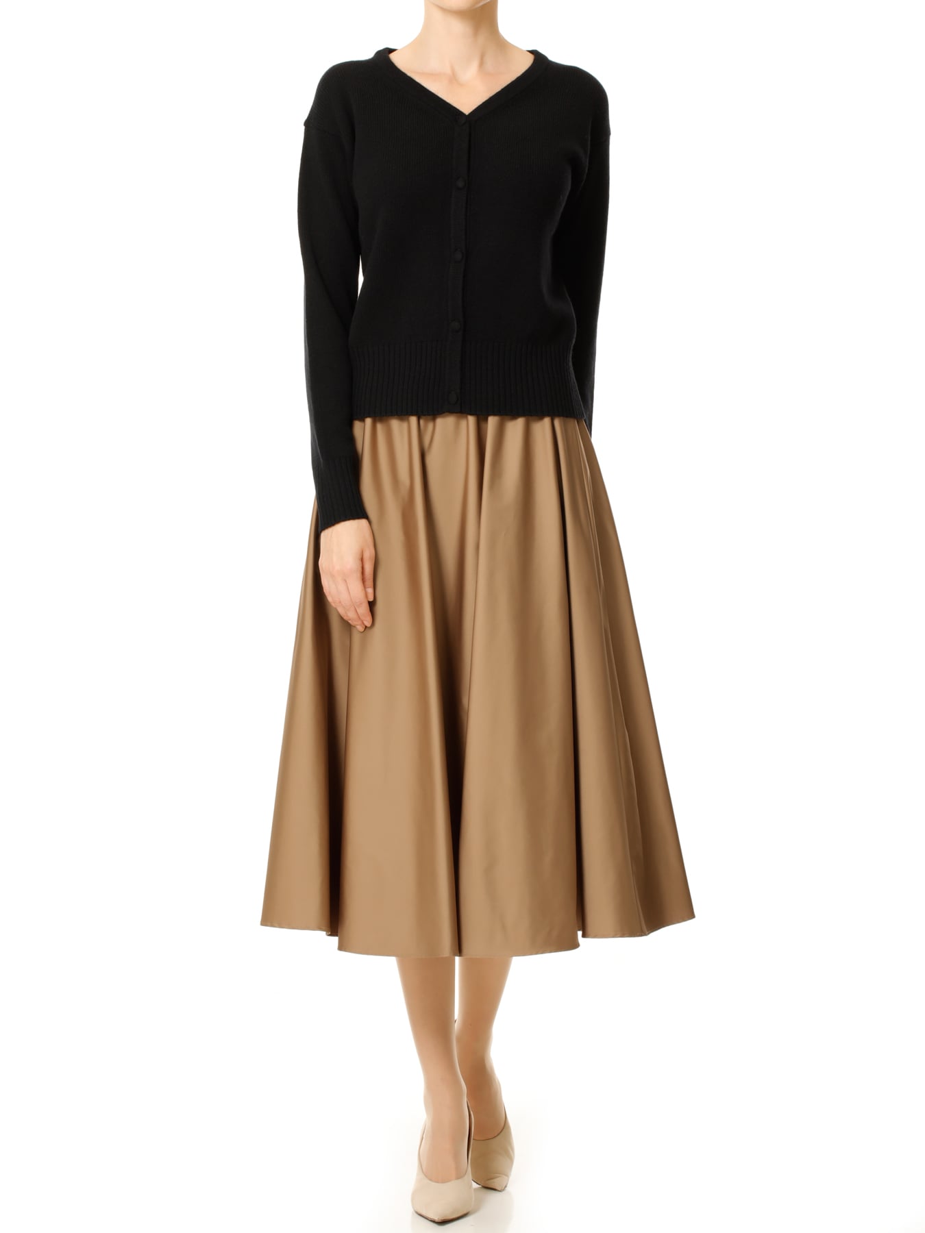 ウールカシミヤVネックカーディガン
