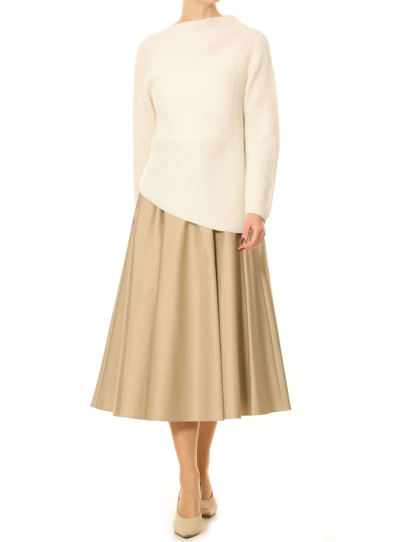 アシンメトリーニットプルオーバー