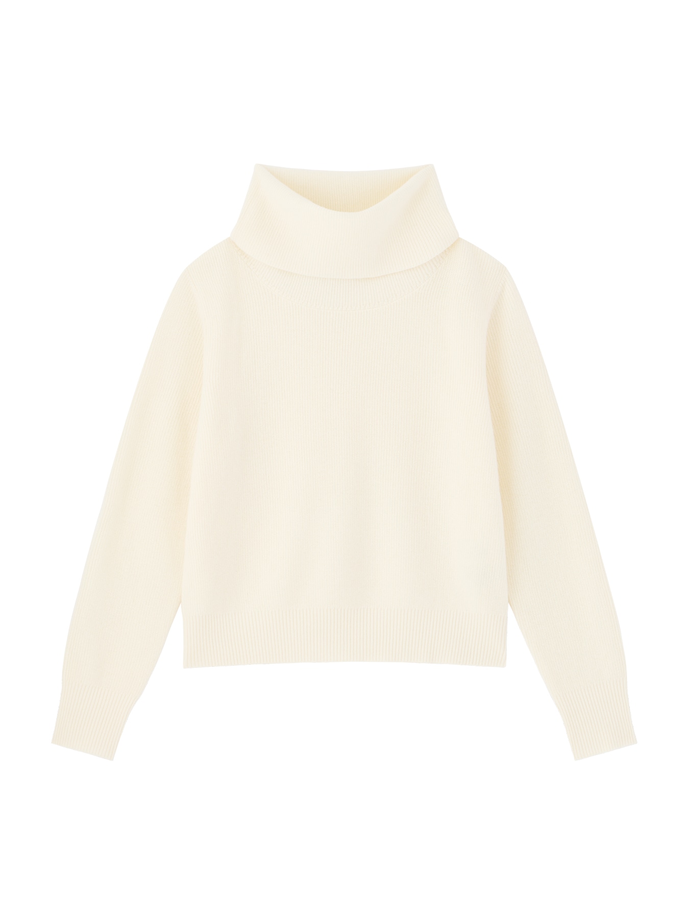 ウールカシミヤオフタートルニット