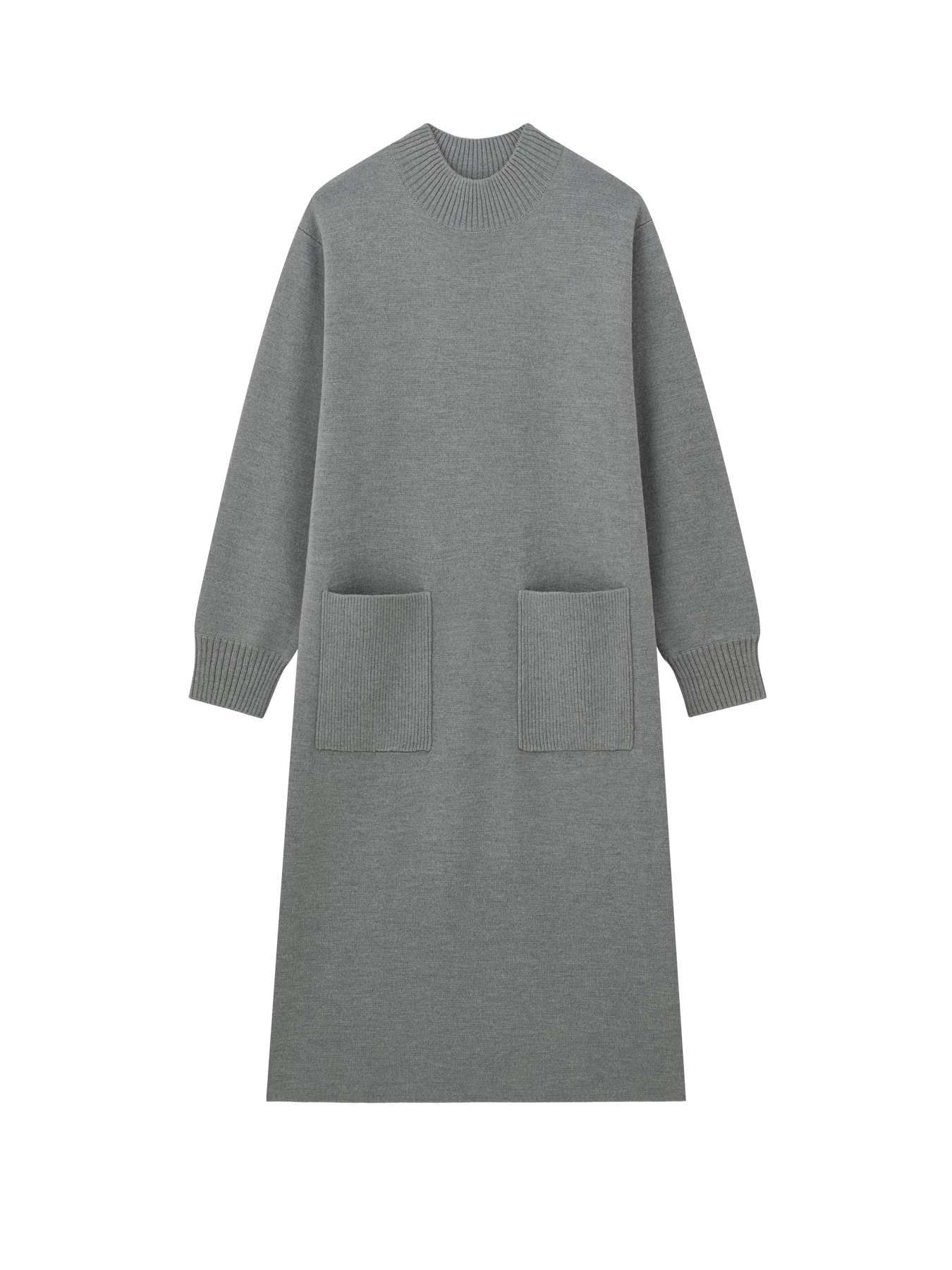 ハイネックニットワンピース