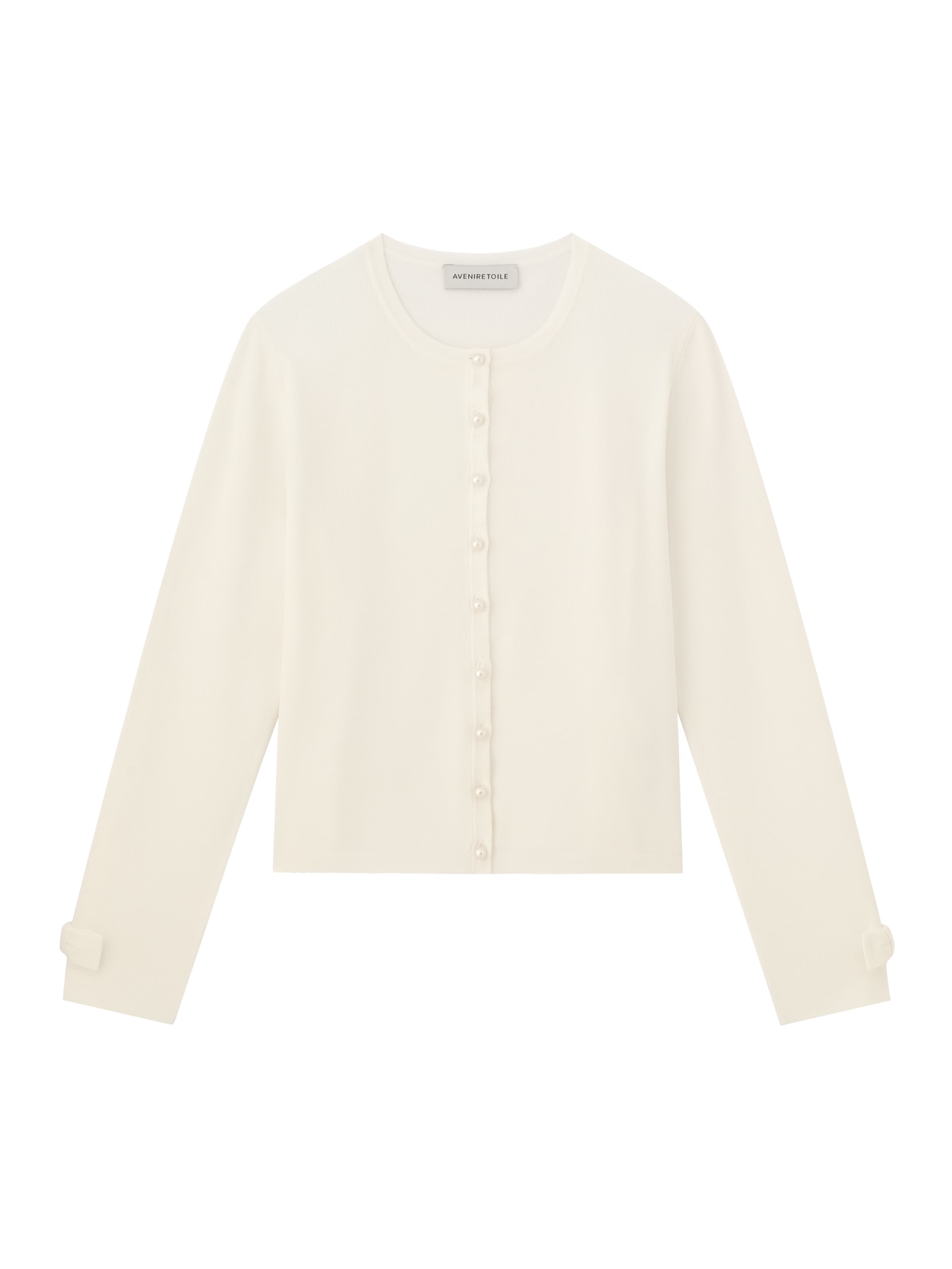 スリーブリボンニットカーディガン