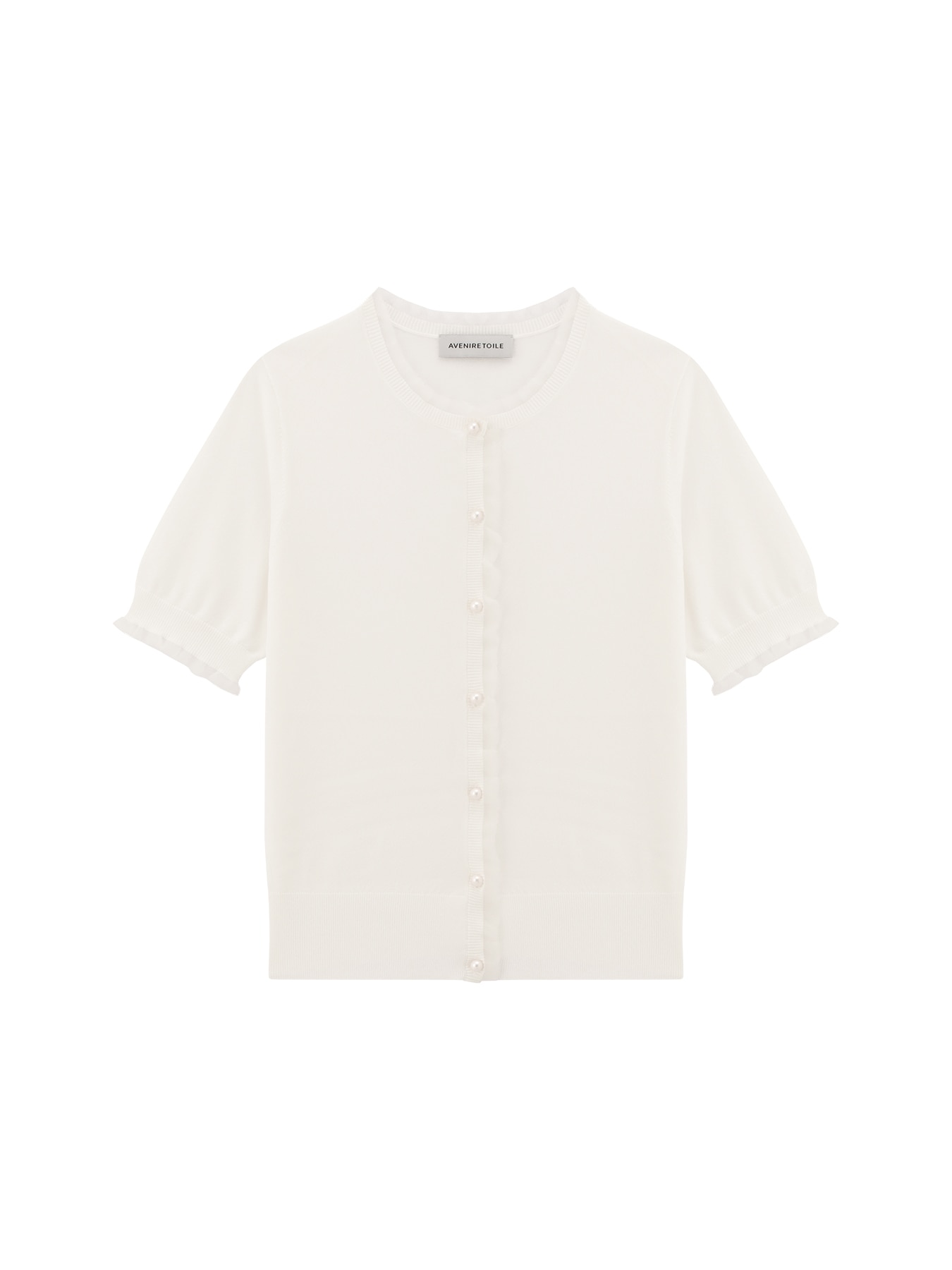 シアーフリルニットカーディガン